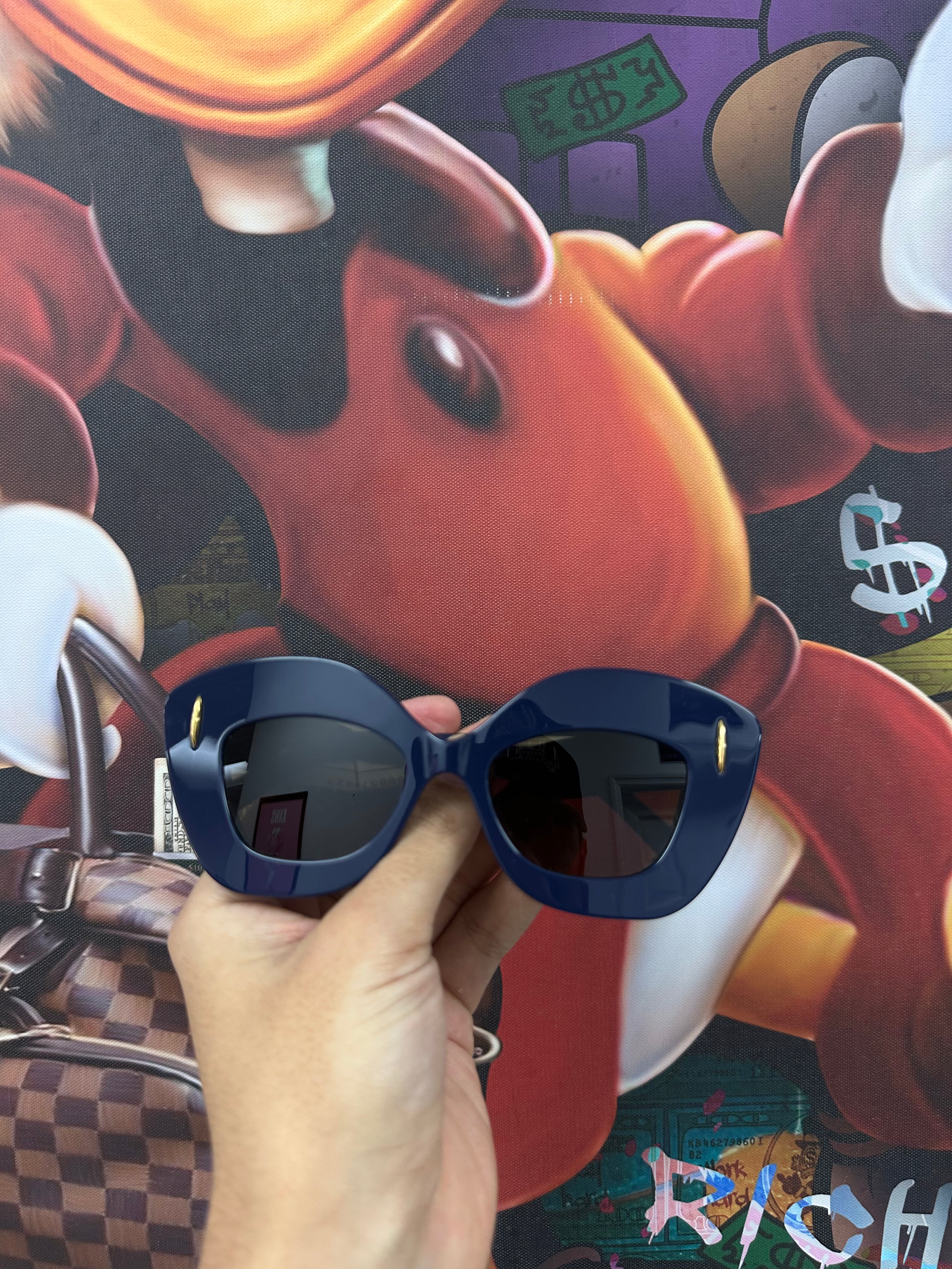 Loewe Sunglasses Curvy New Black With Tags