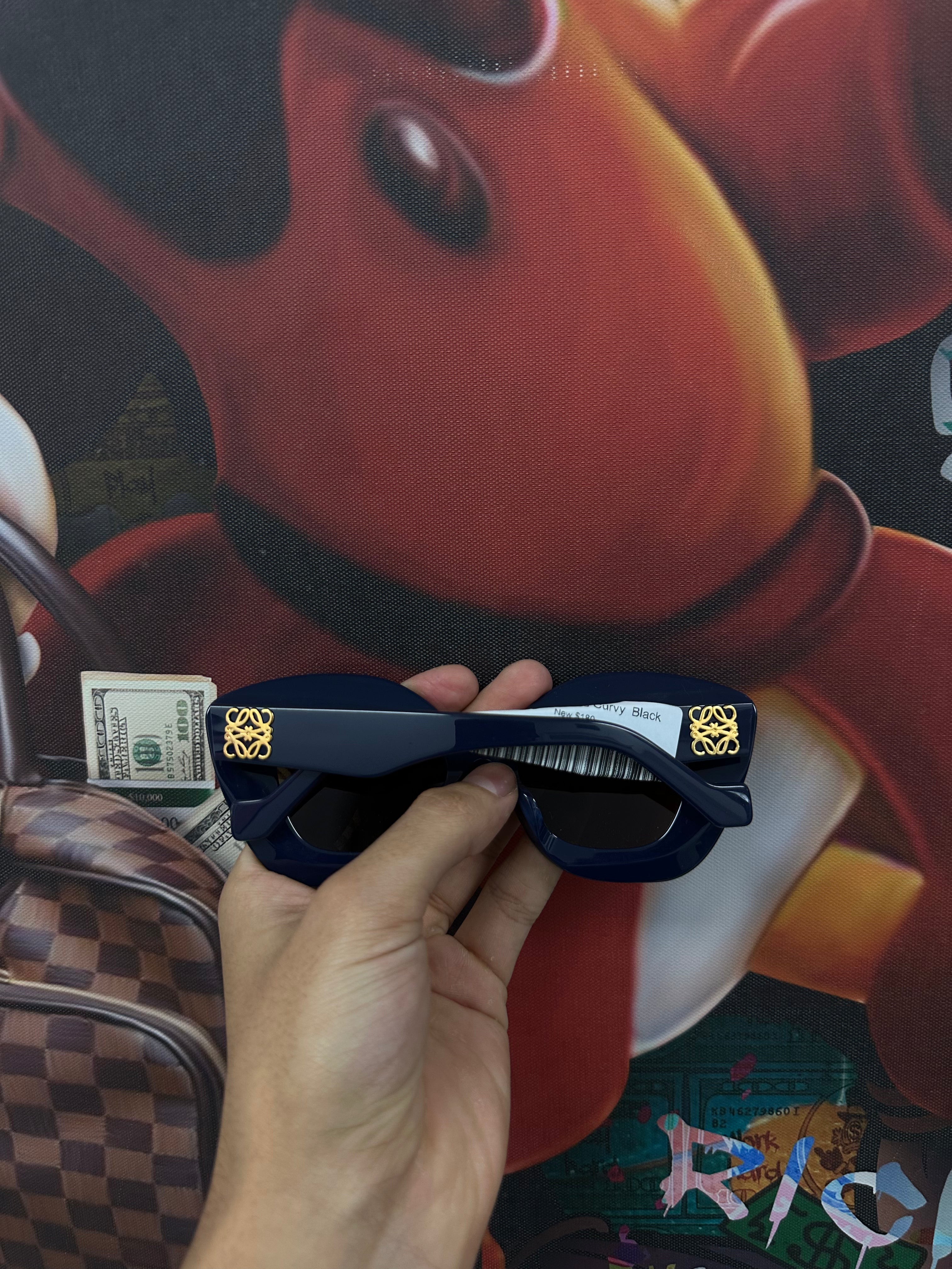 Loewe Sunglasses Curvy New Black With Tags