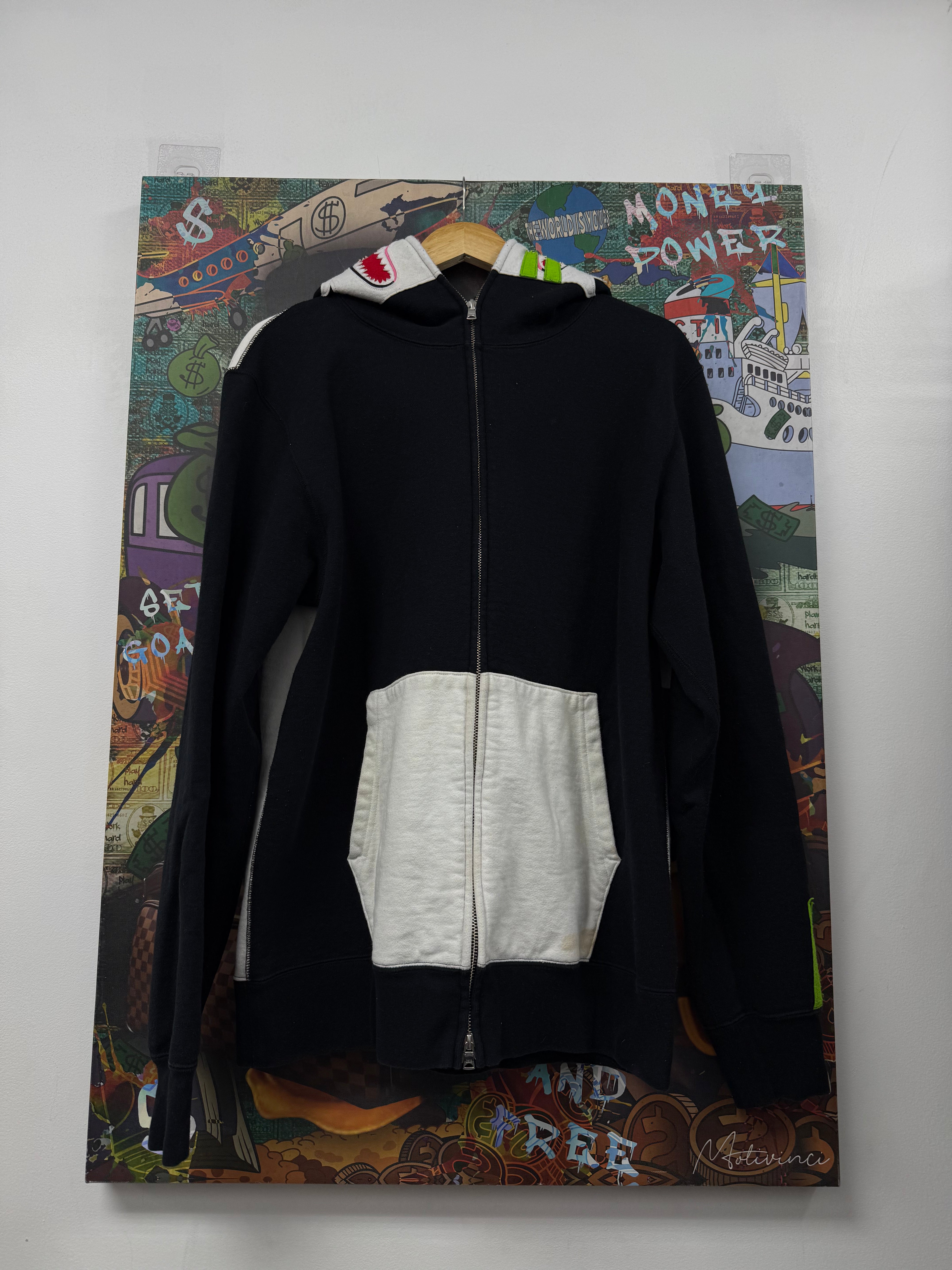 Bape Black White Panda Zip Up