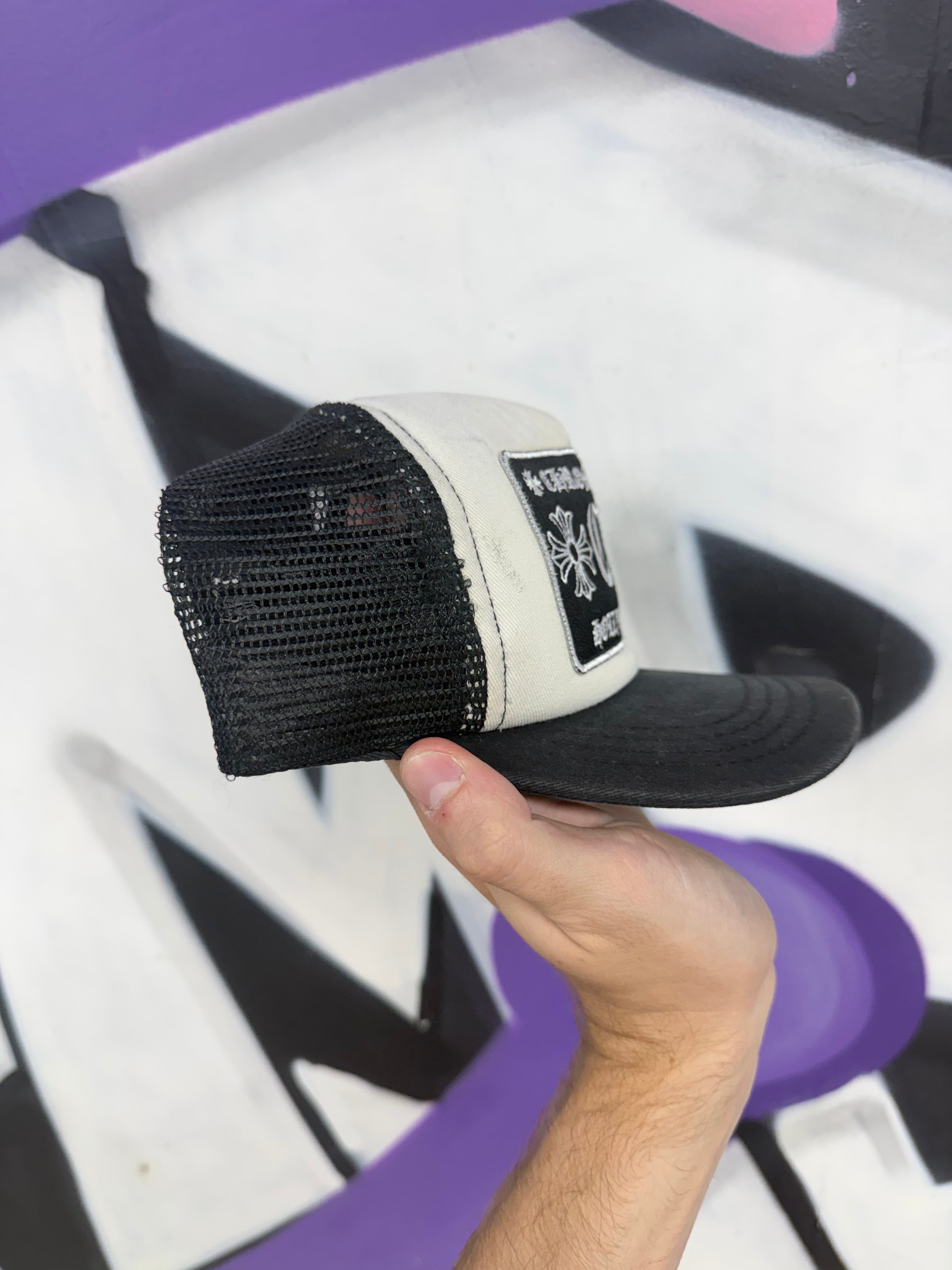Chrome Hearts White Black CH Hat