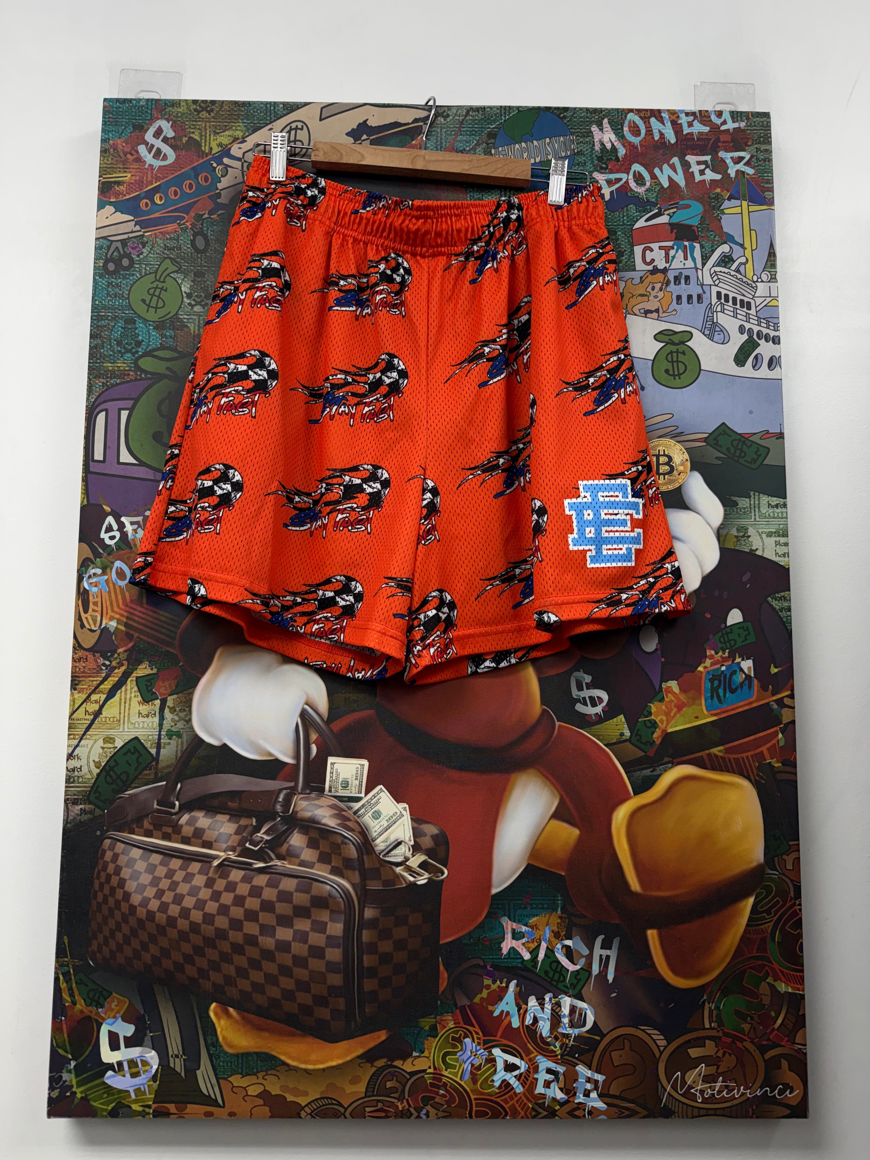 Eric Emanuel Matty Boy Orange Stay Fast Shorts