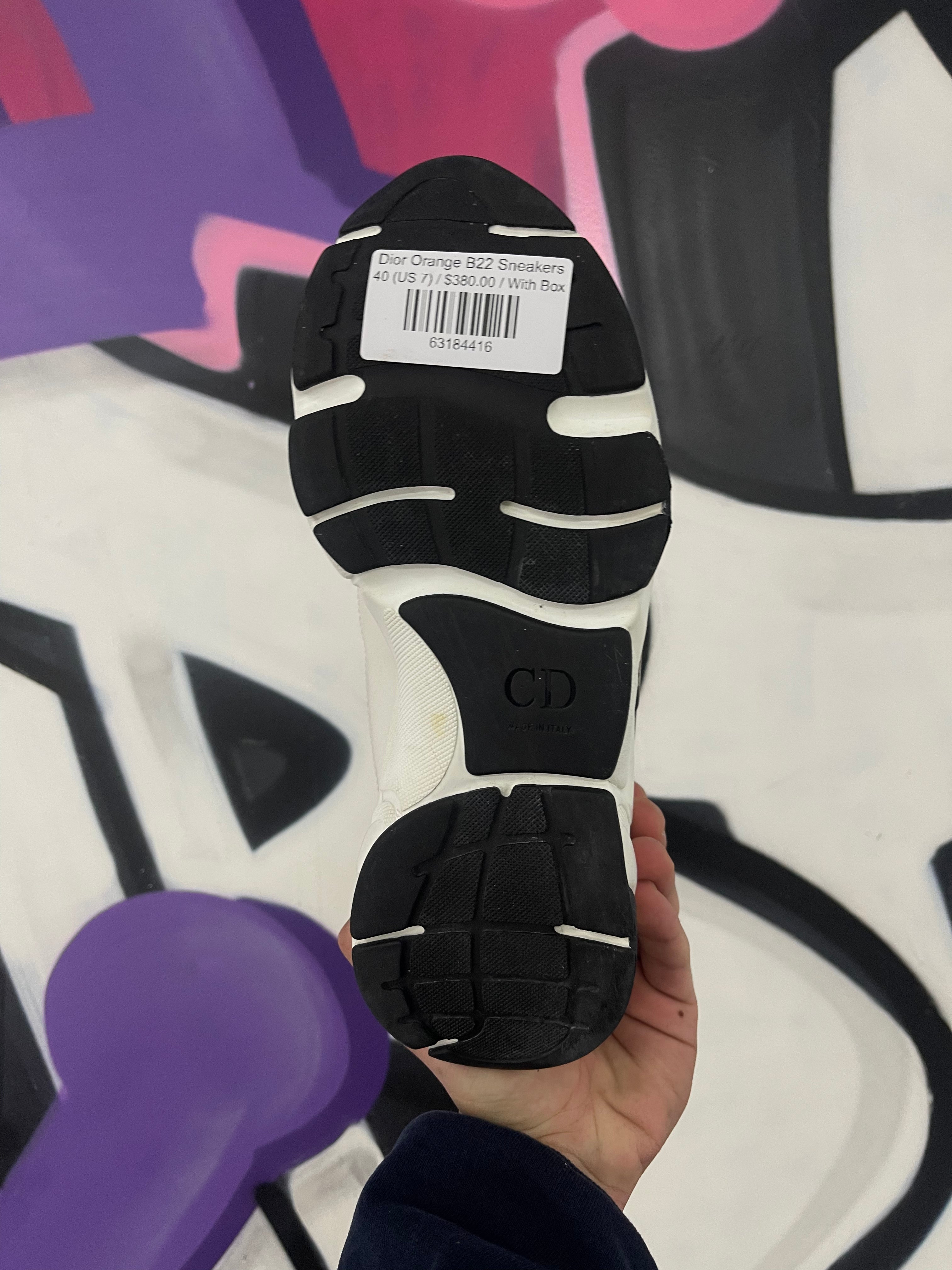 Dior Orange B22 Sneakers