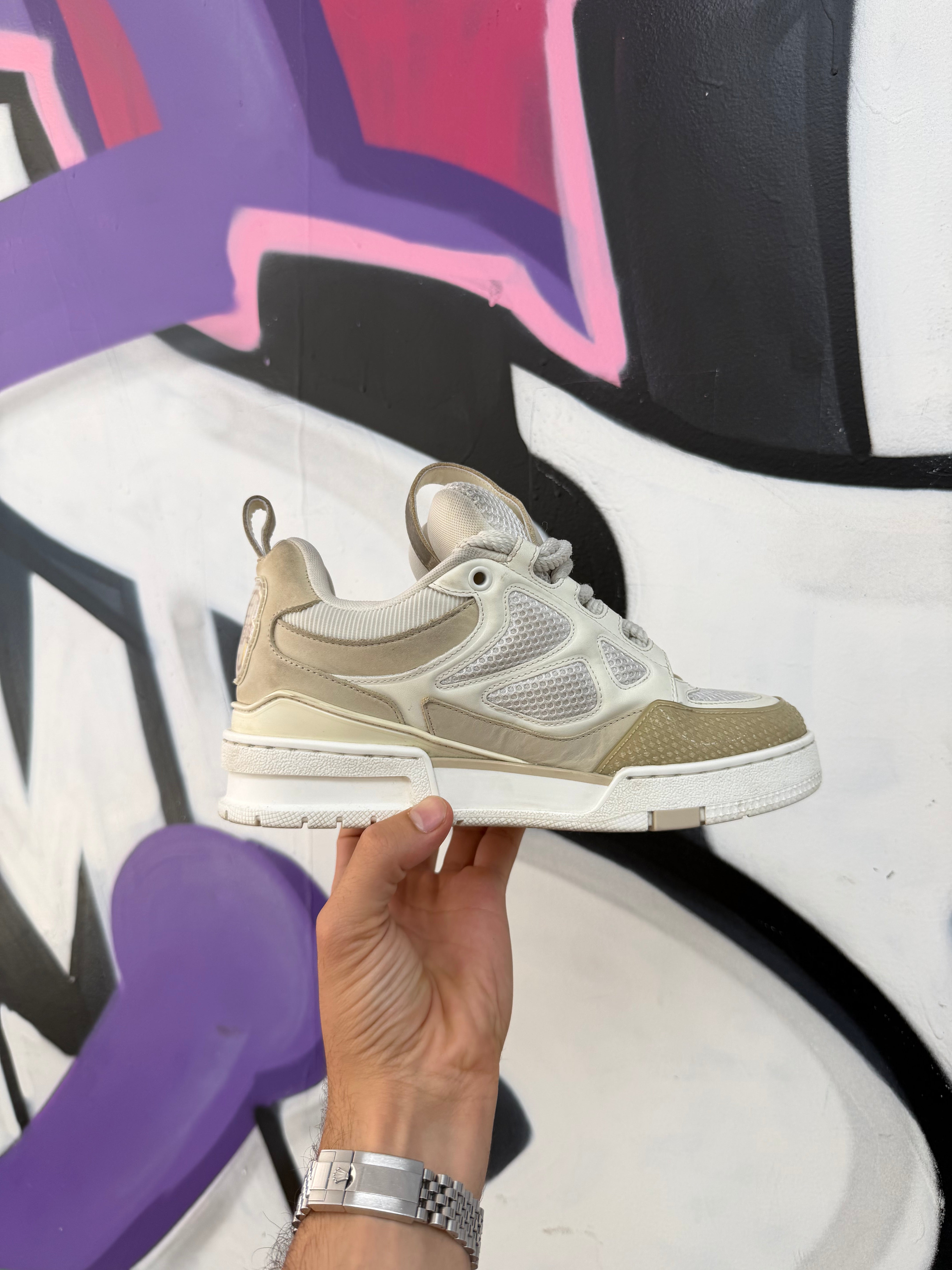 Louis Vuitton Cream White Skates Sneakers