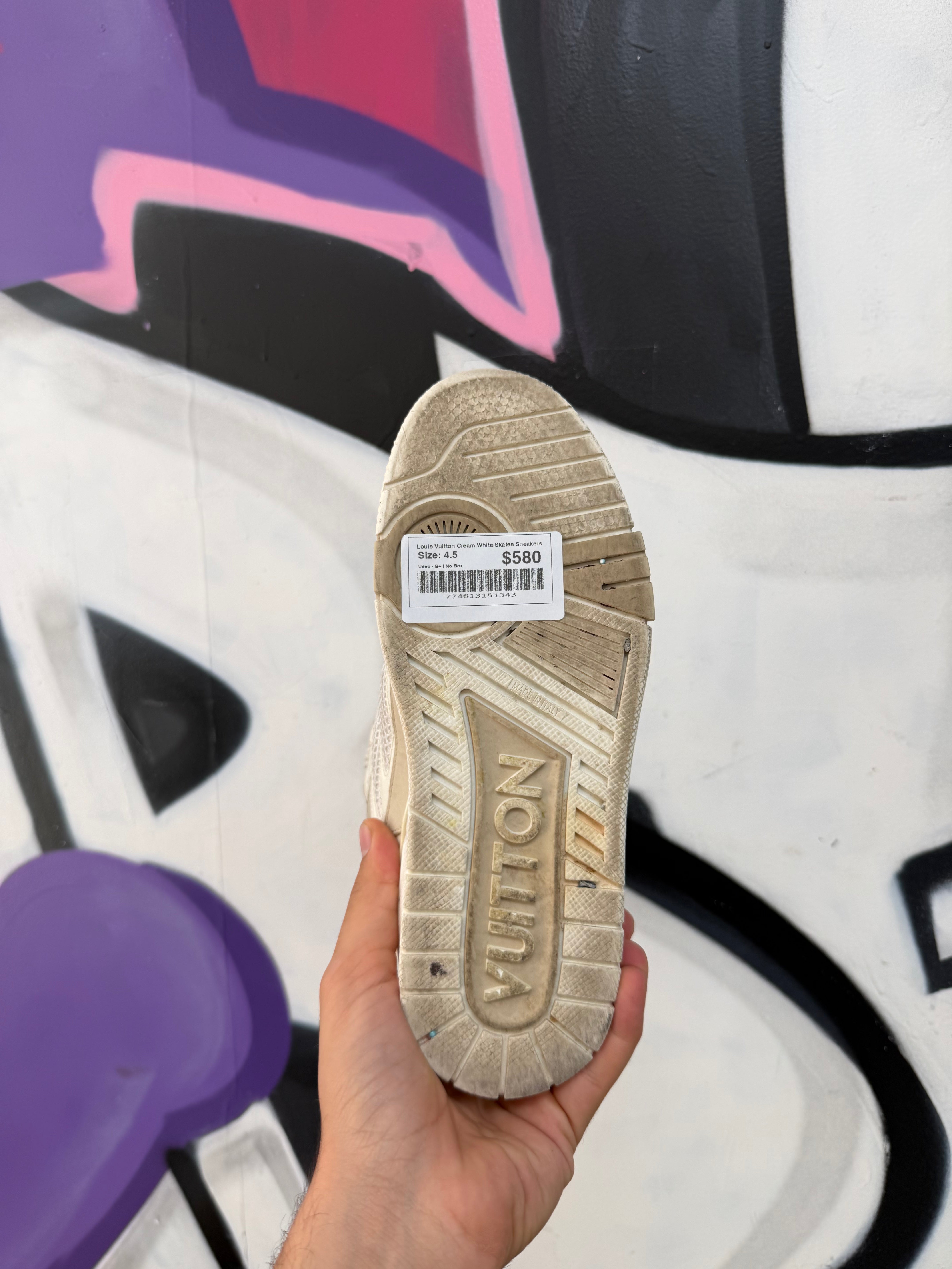 Louis Vuitton Cream White Skates Sneakers