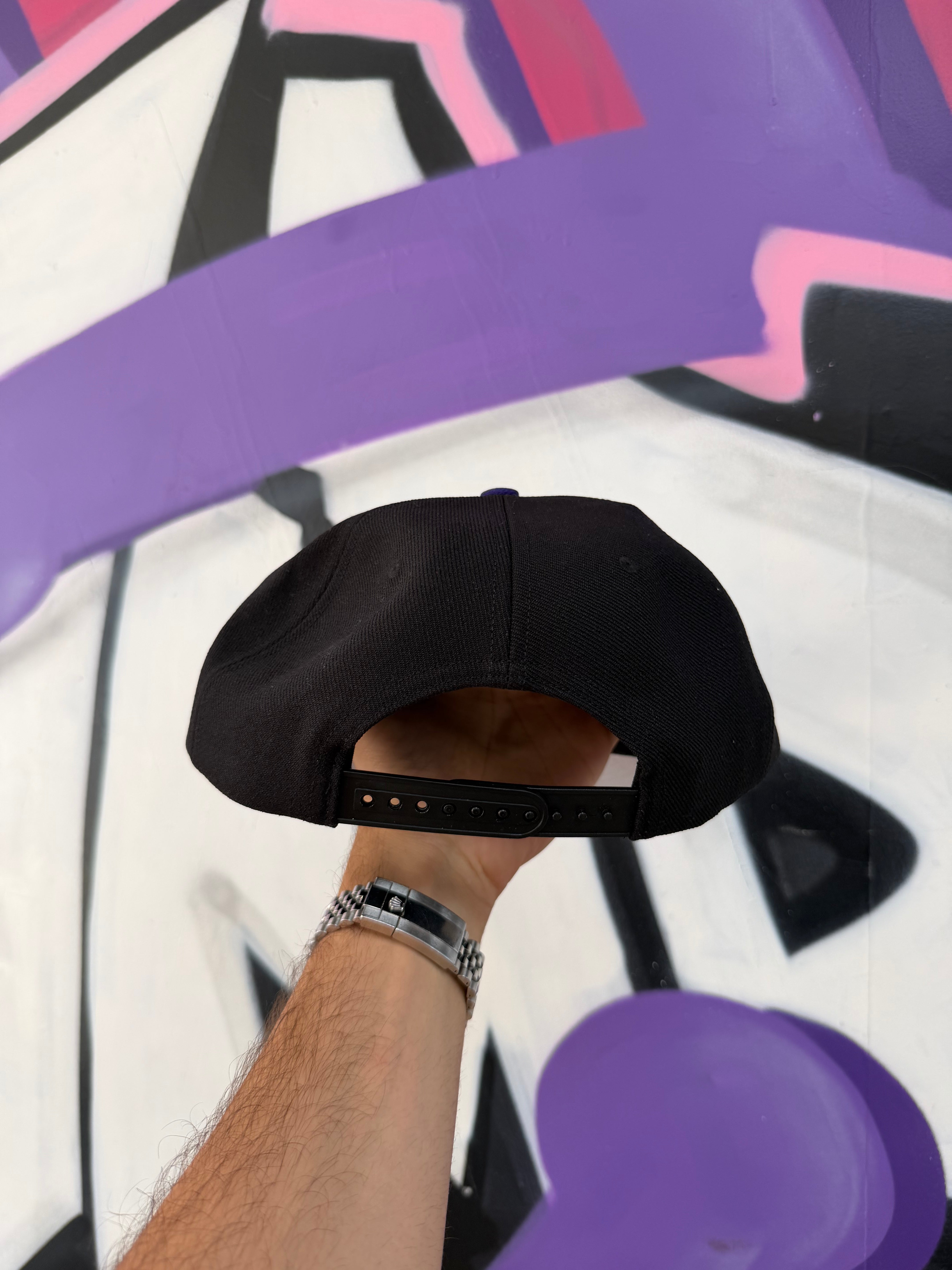 Eric Emanuel Black Purple Logo Hat