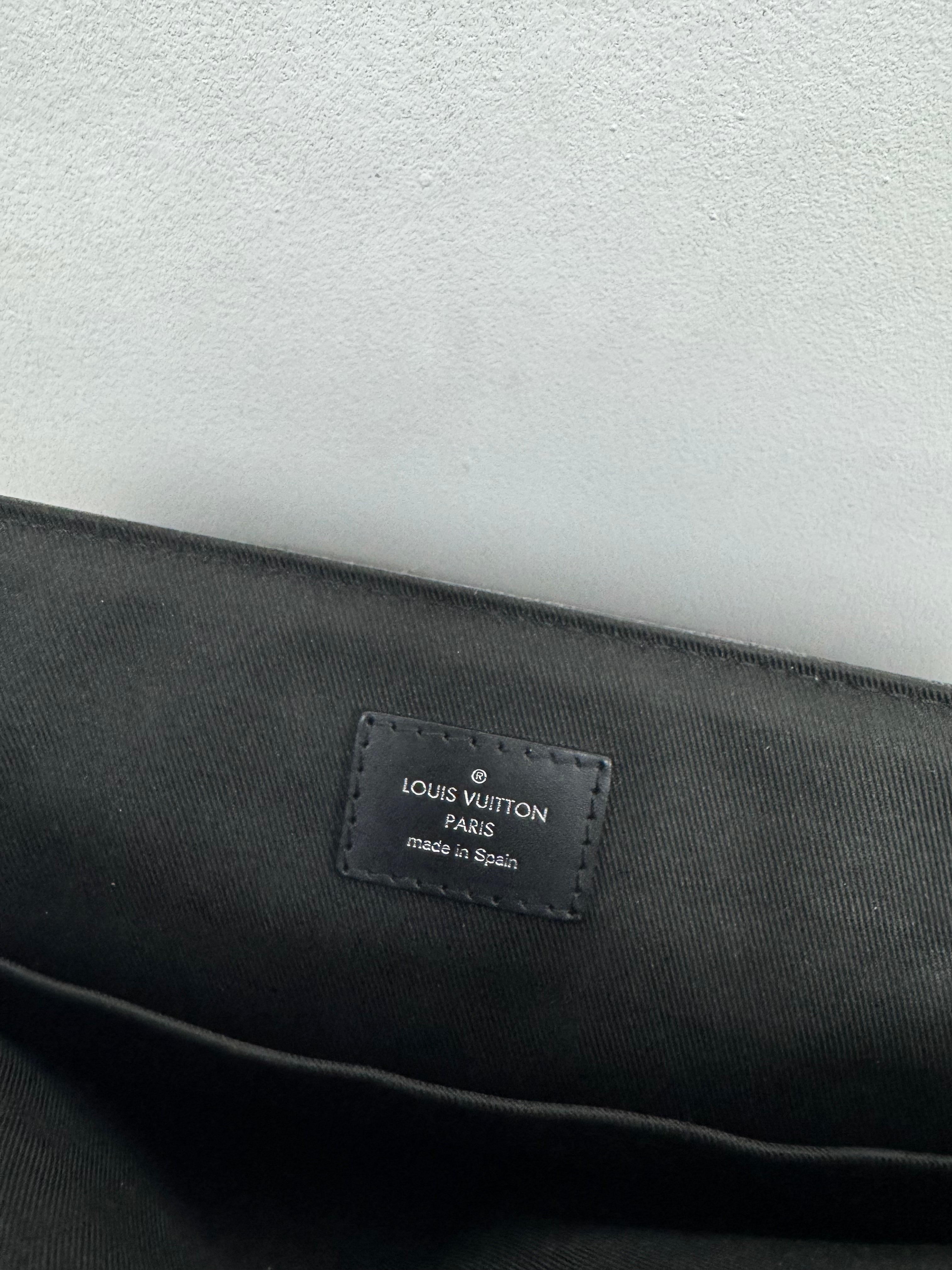 Louis Vuitton Black Damier District Messenger Bag