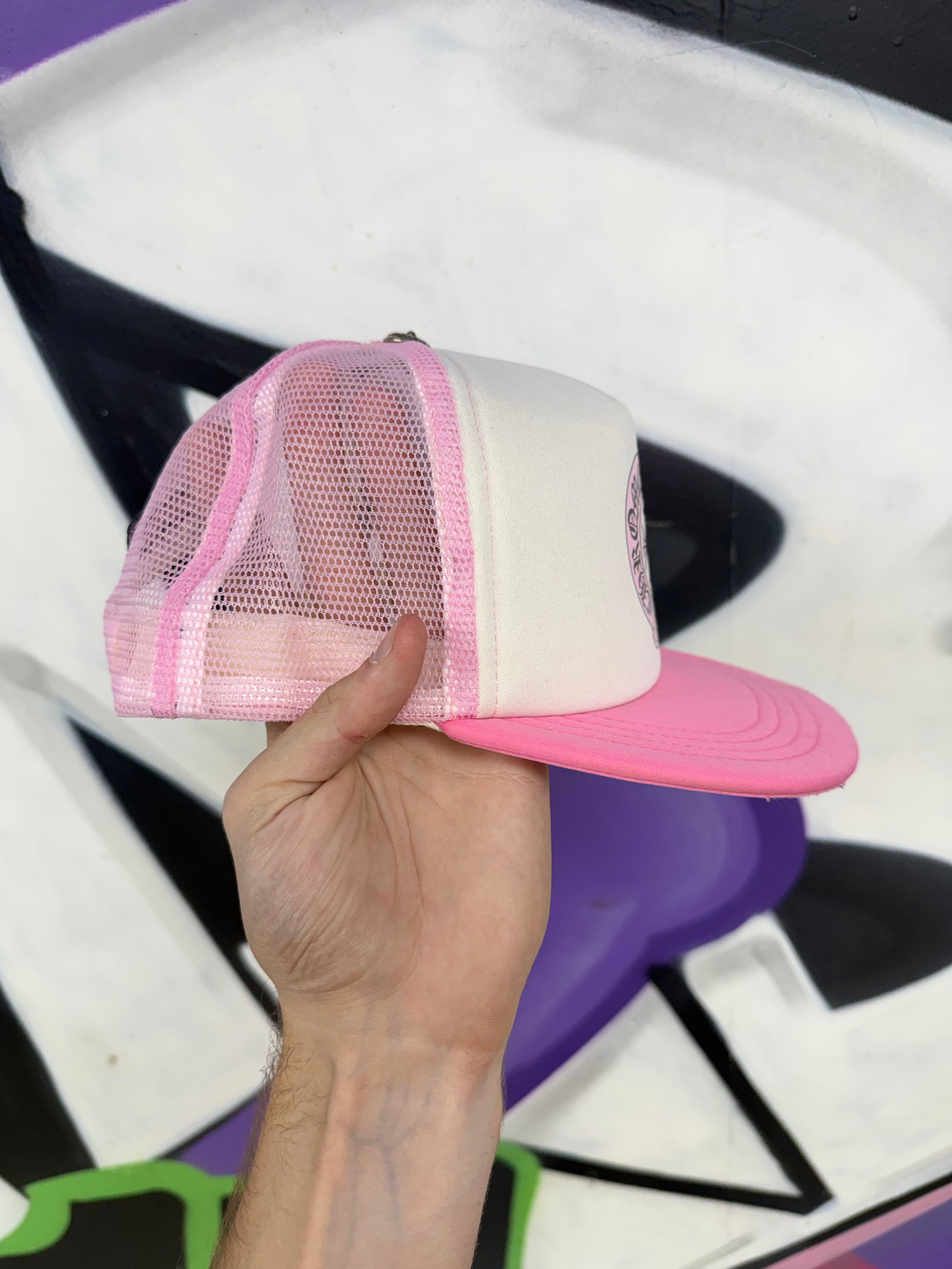 Chrome Hearts Pink Horseshoe Trucker Hat