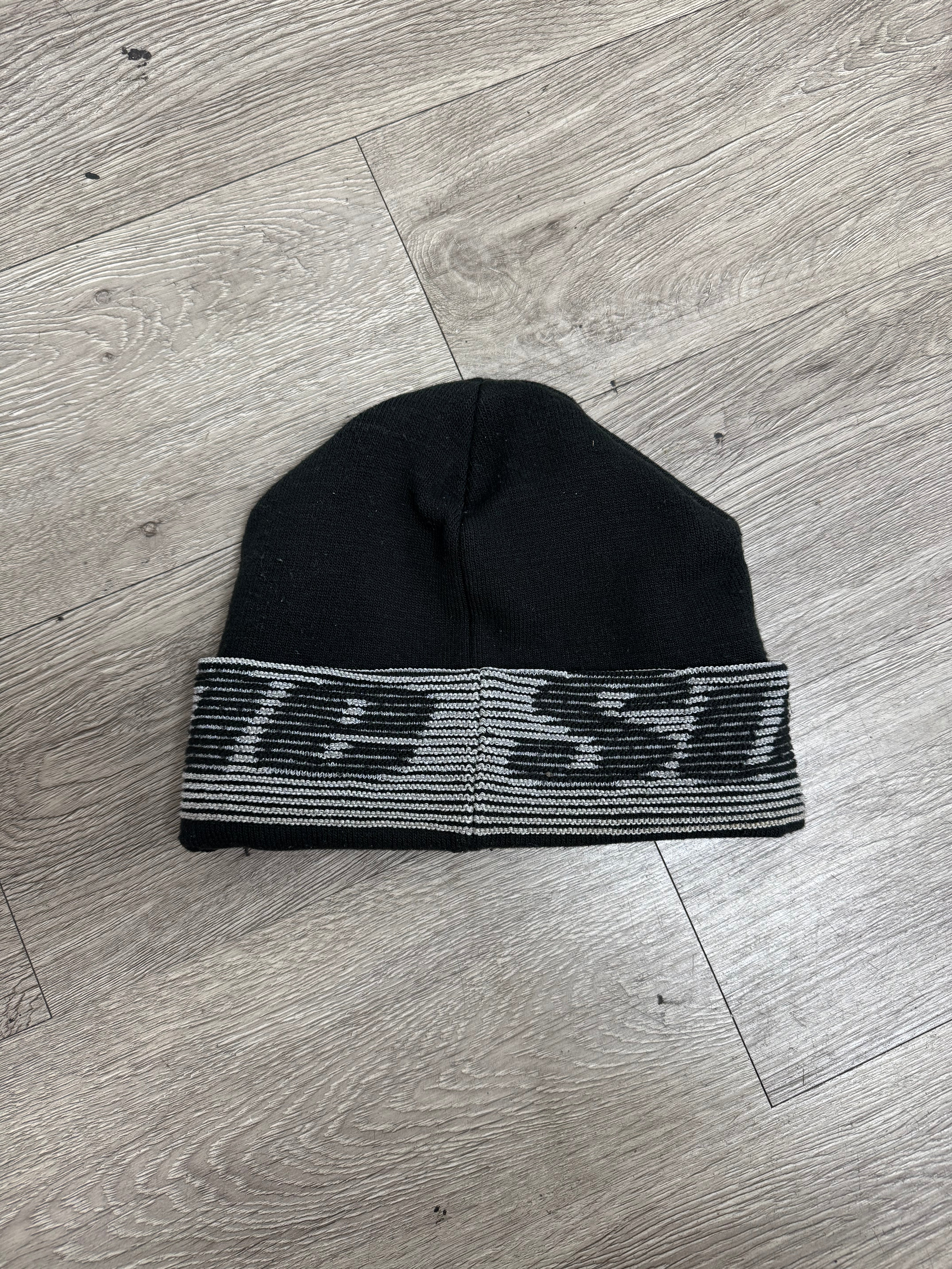 Supreme Black Grey Striped Beanie