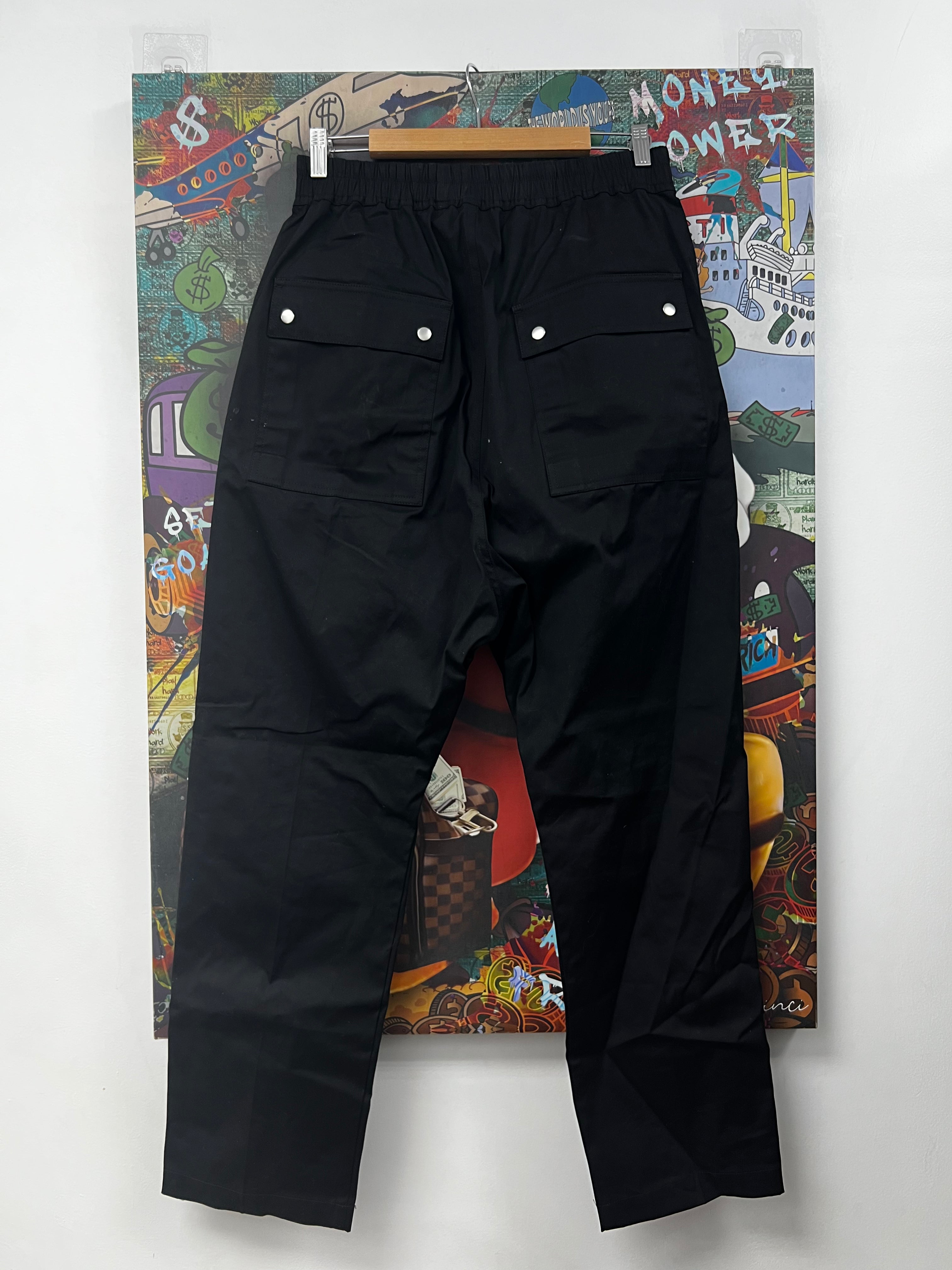 Rick Owens Black Bela Wide Cargo Pants