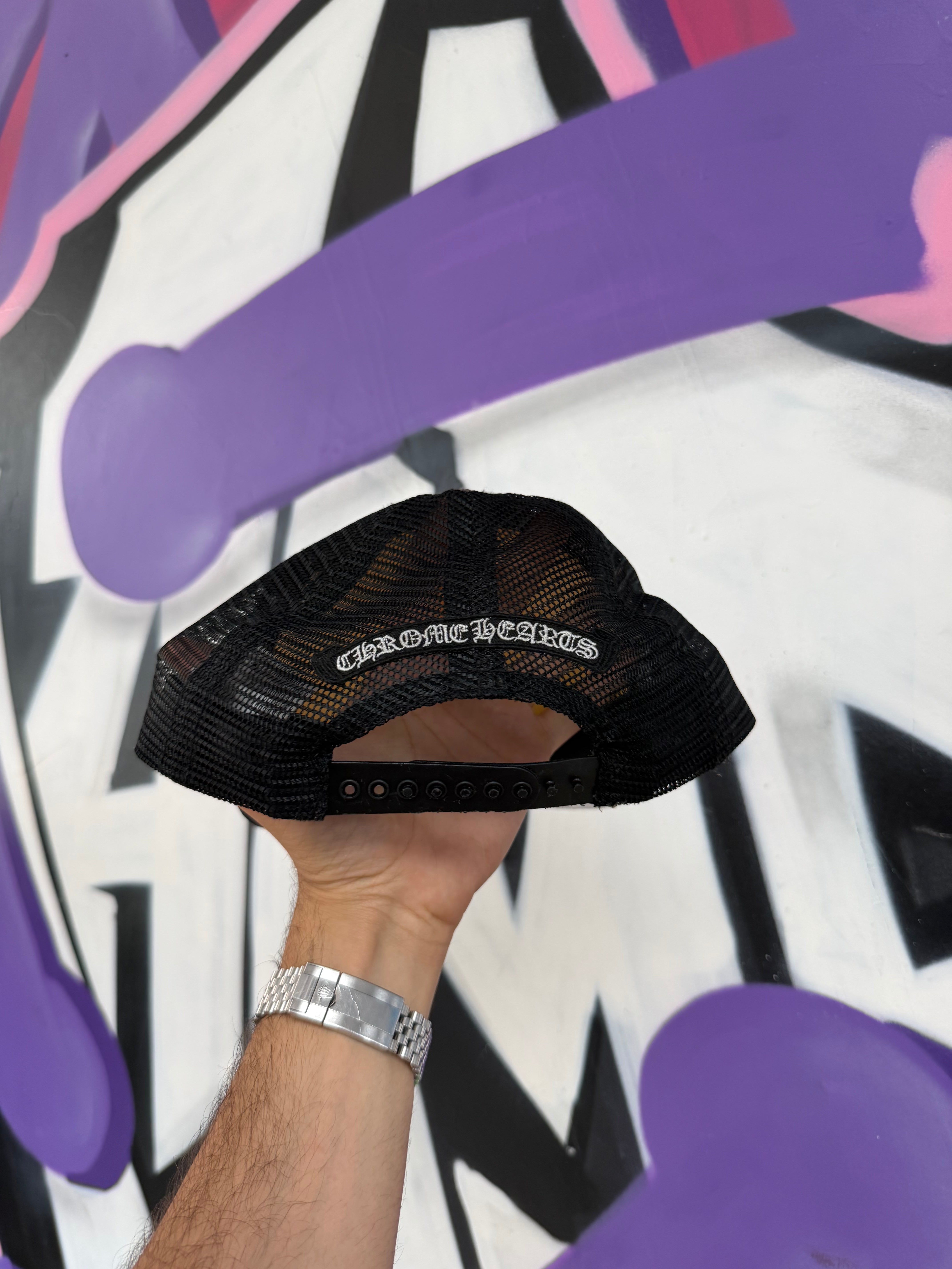 Chrome Hearts Black Red White Eye Chart Hat