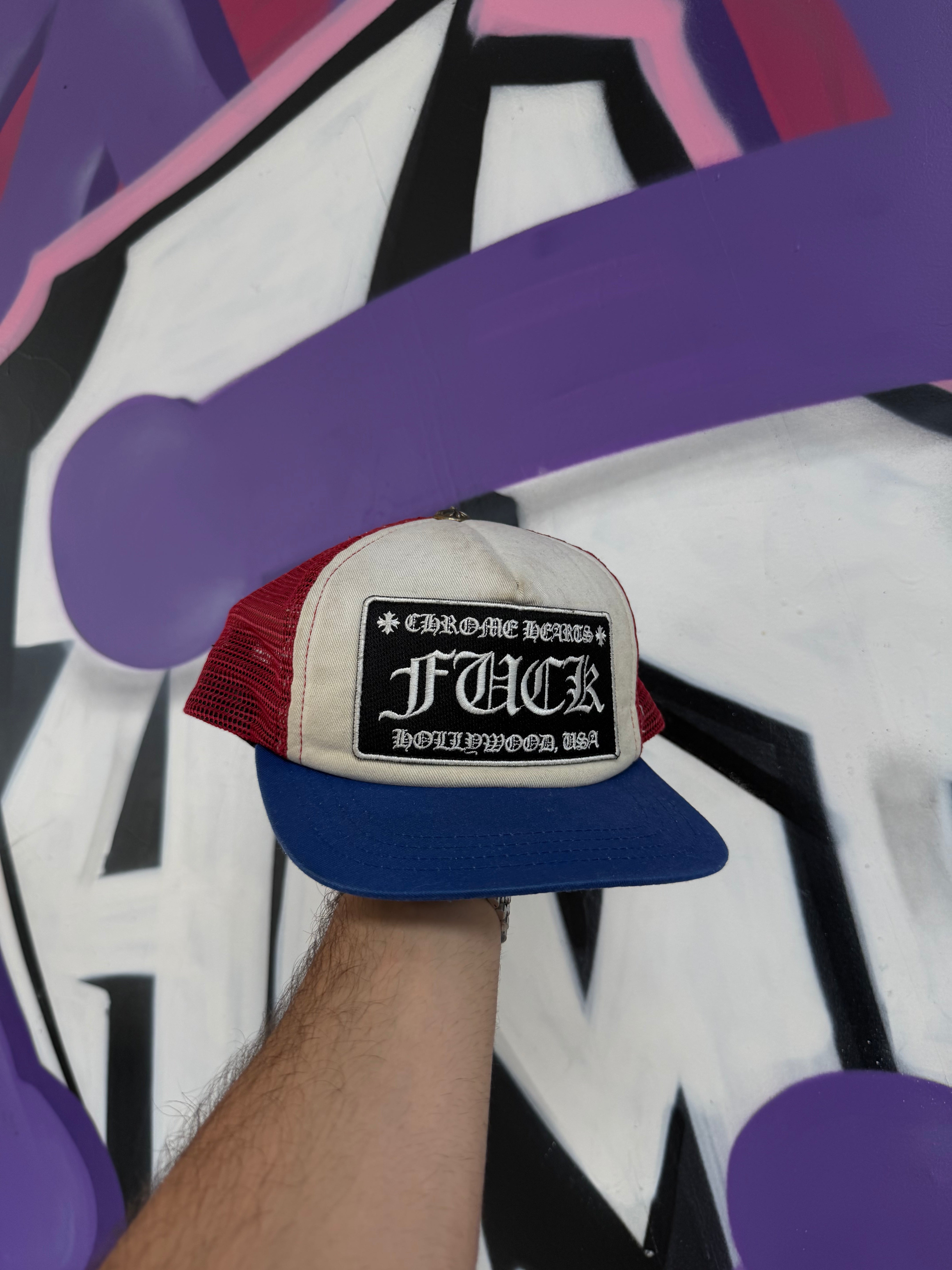 Chrome Hearts RWB Fuck Trucker Hat