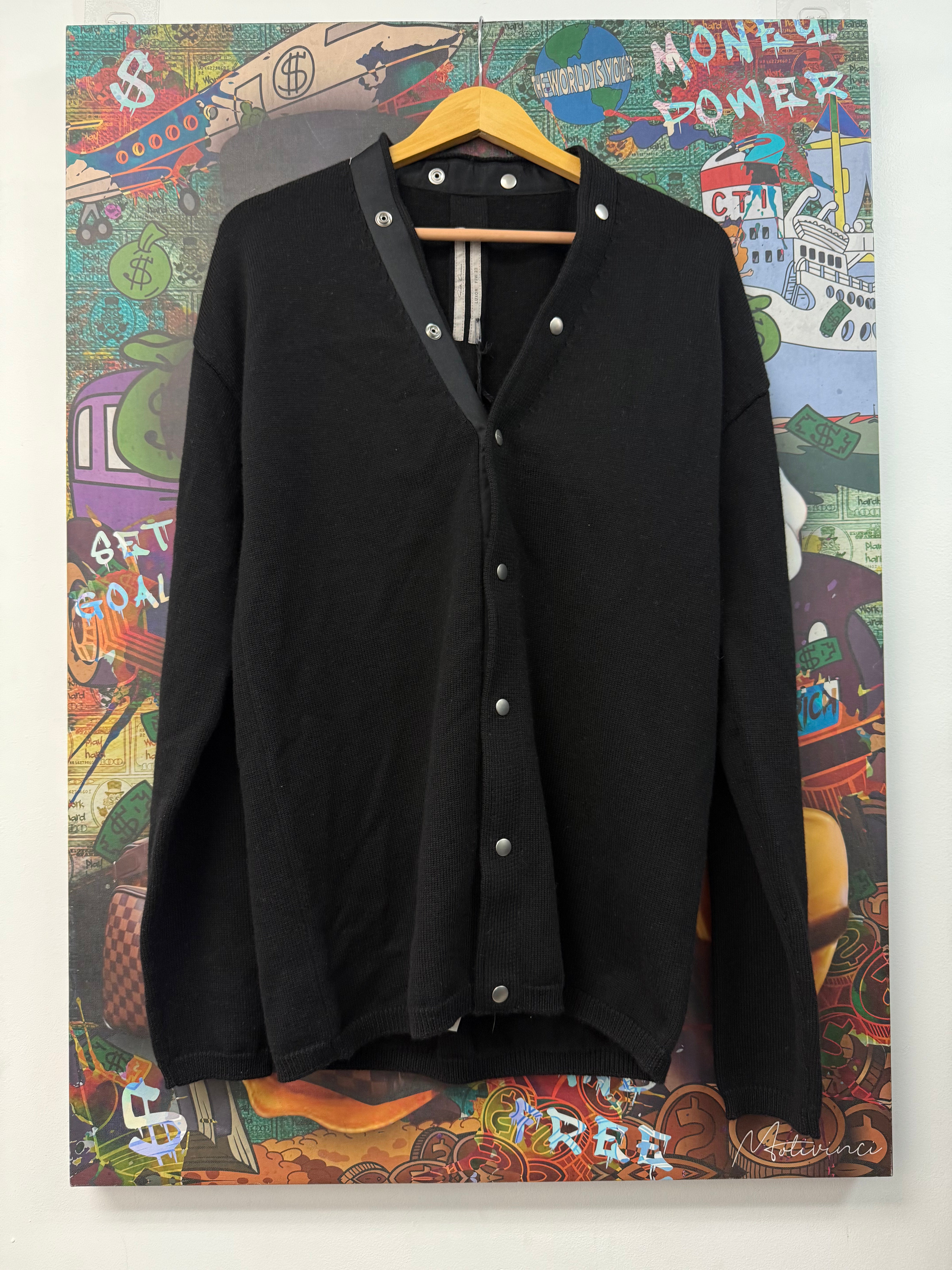 Rick Owens Black Peter Cashmiere Cardigan