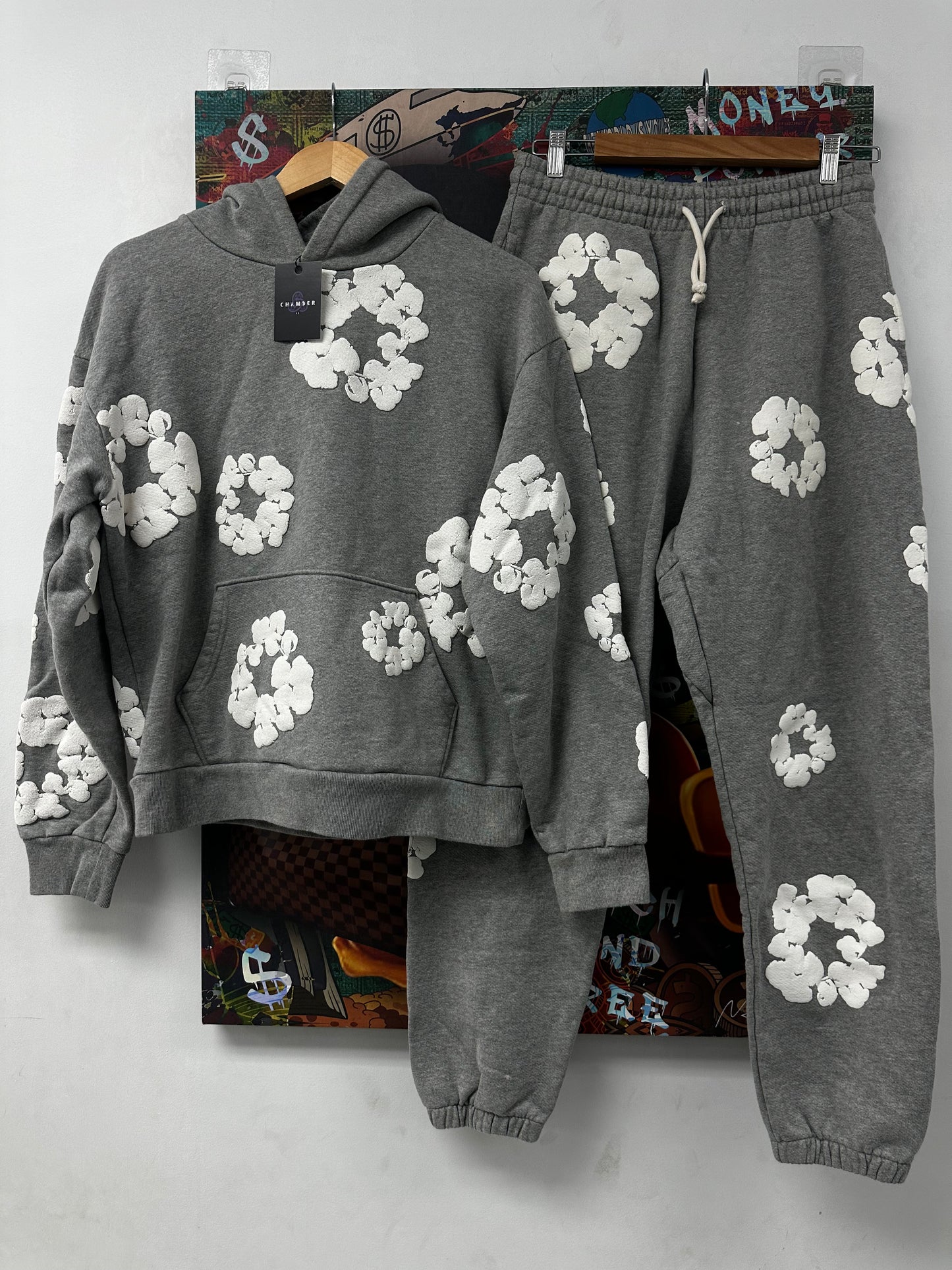 Denim Tears Sweatsuit Grey Used XL Top M Bottoms (Large Set) N/A