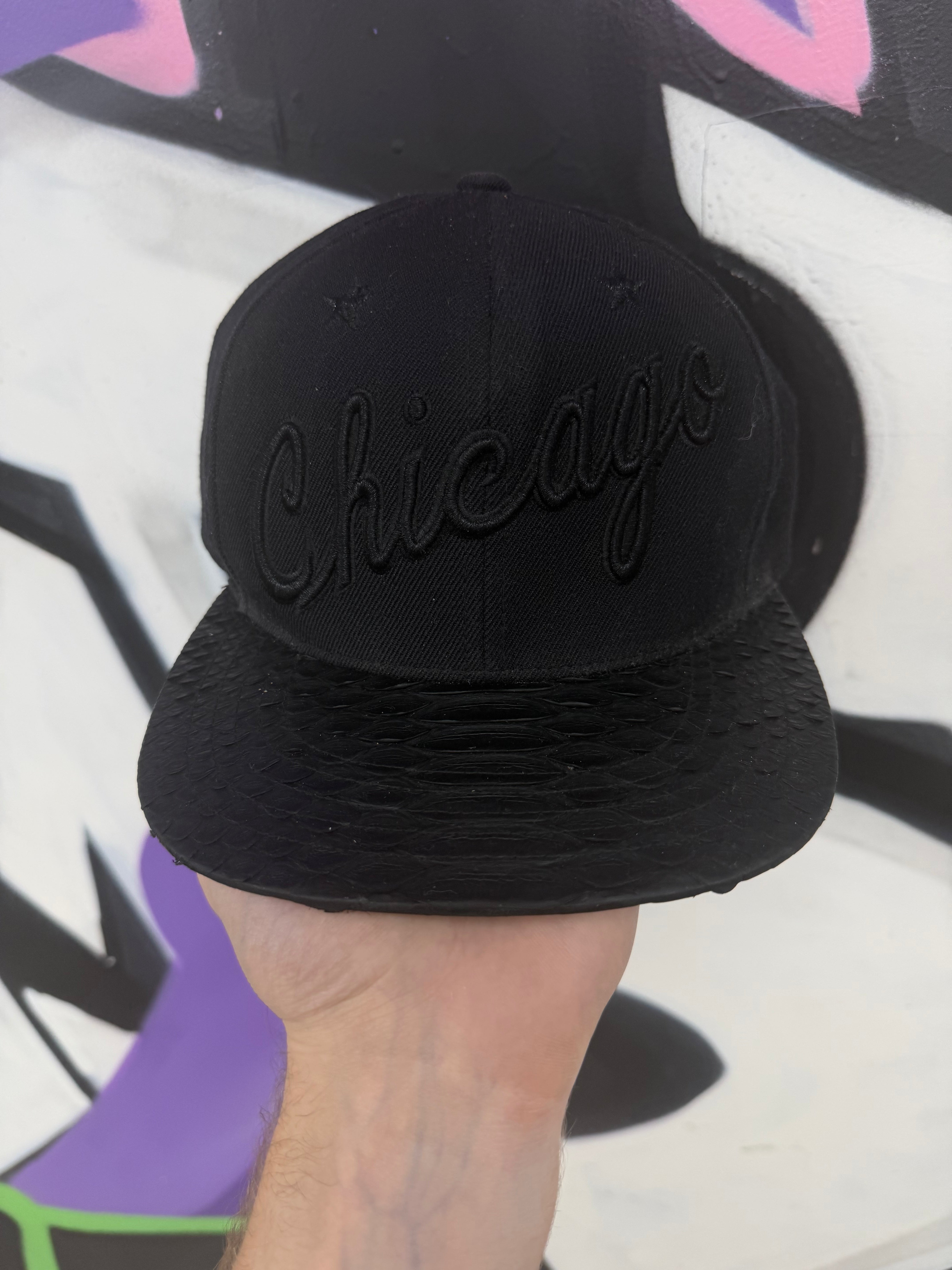 Just Don Black Chicago Leather (No Pin) Hat