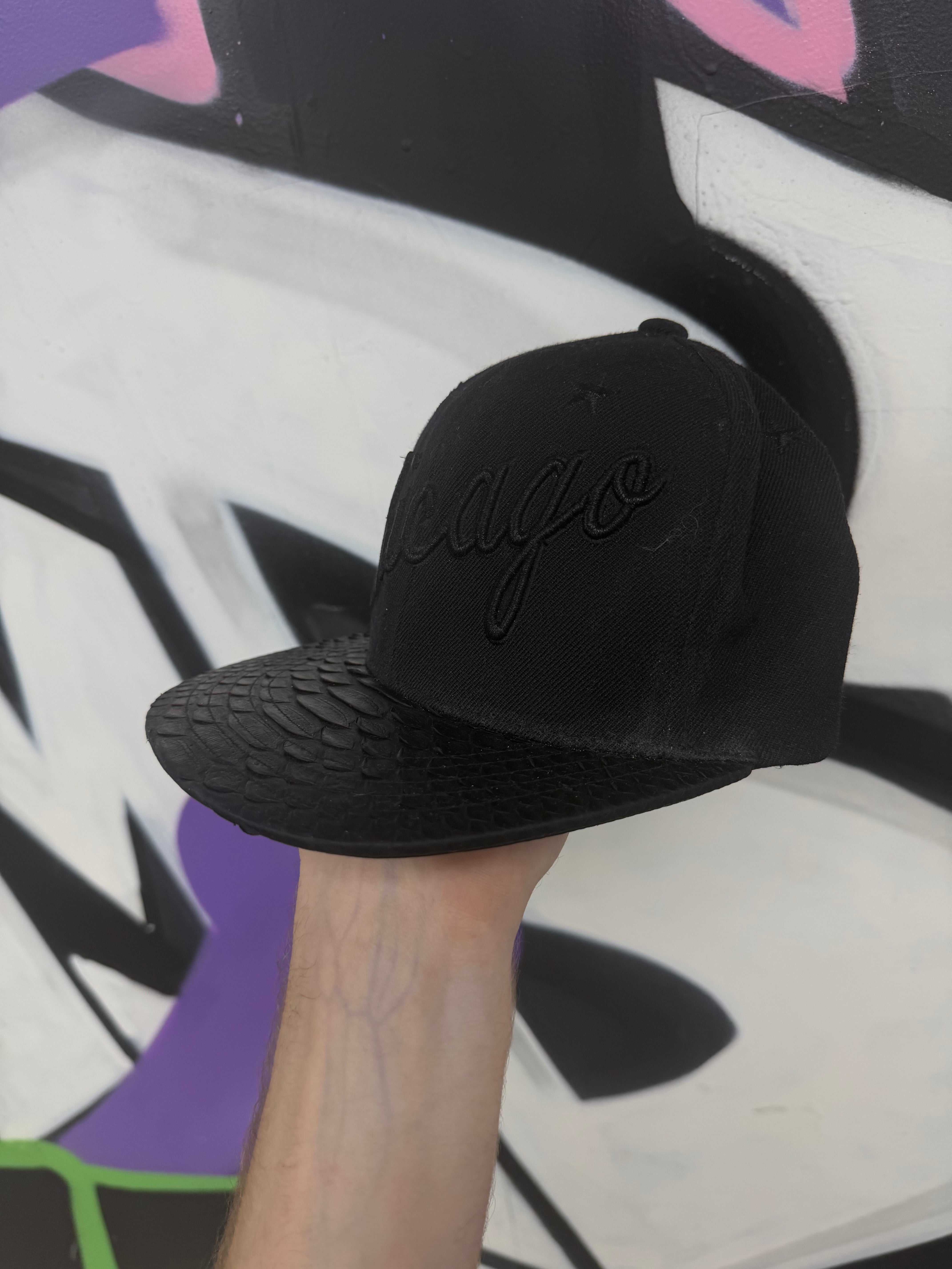 Just Don Black Chicago Leather (No Pin) Hat