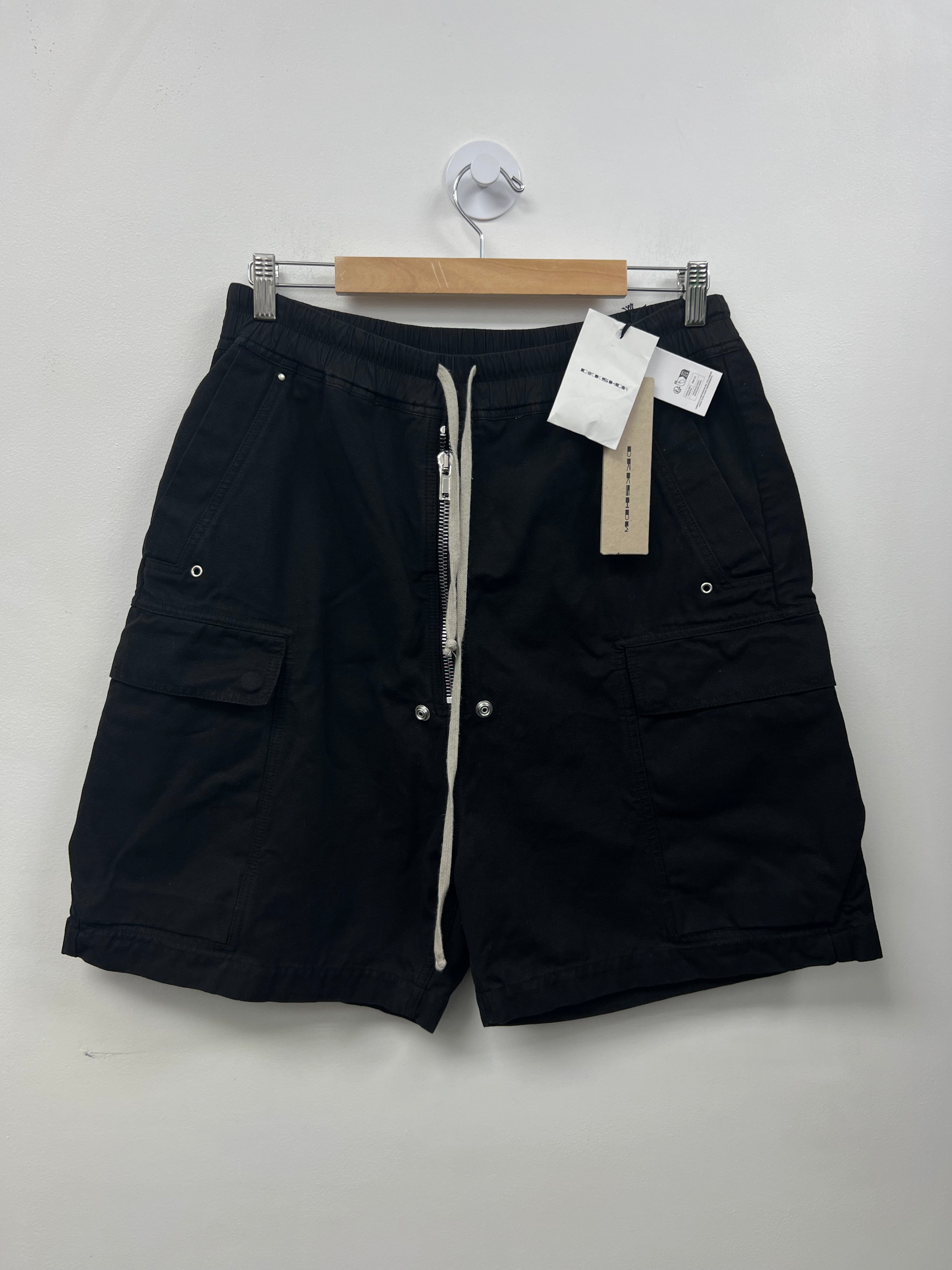 Rick Owens Black Cargo Bela Shorts