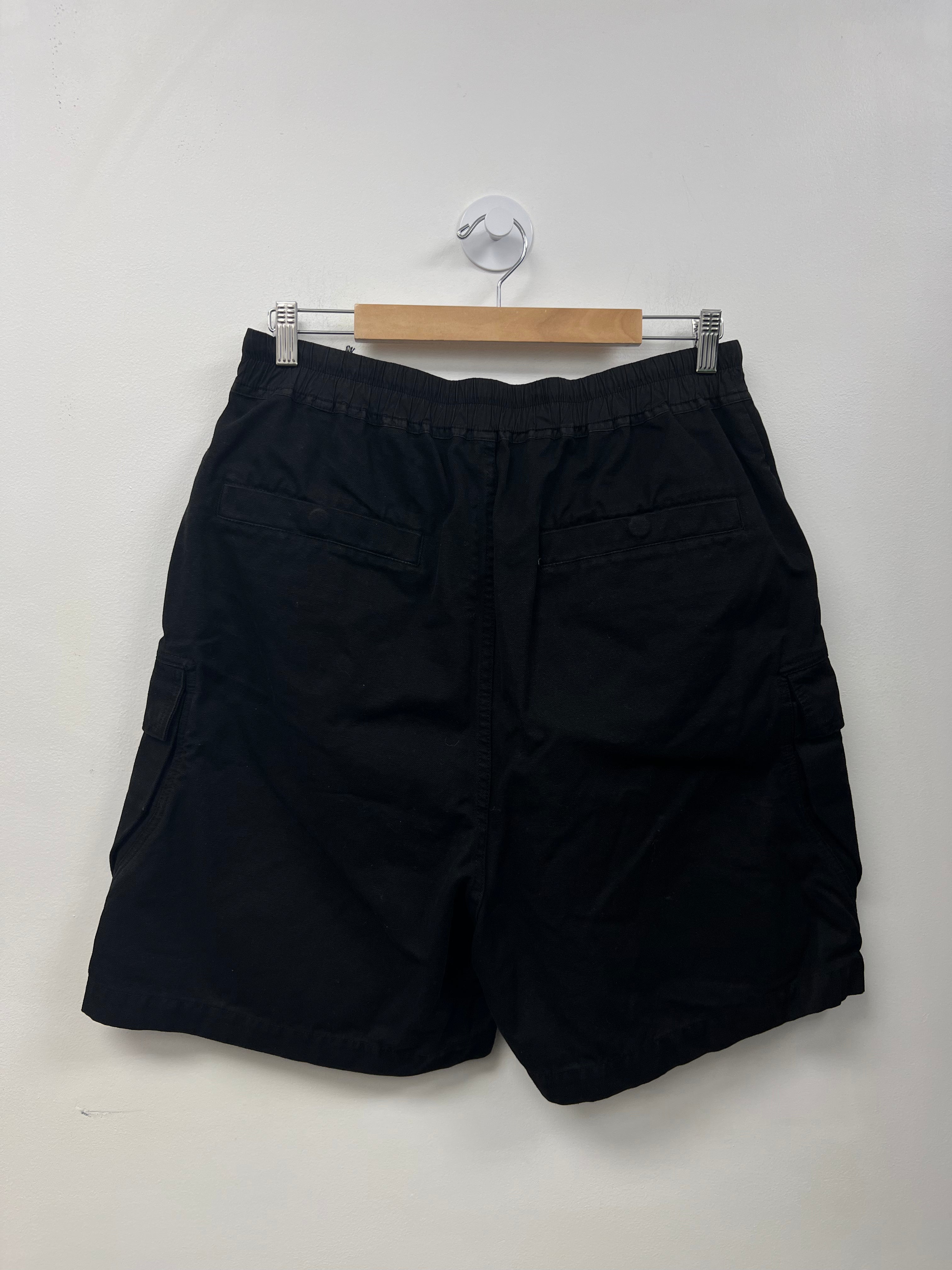 Rick Owens Black Cargo Bela Shorts