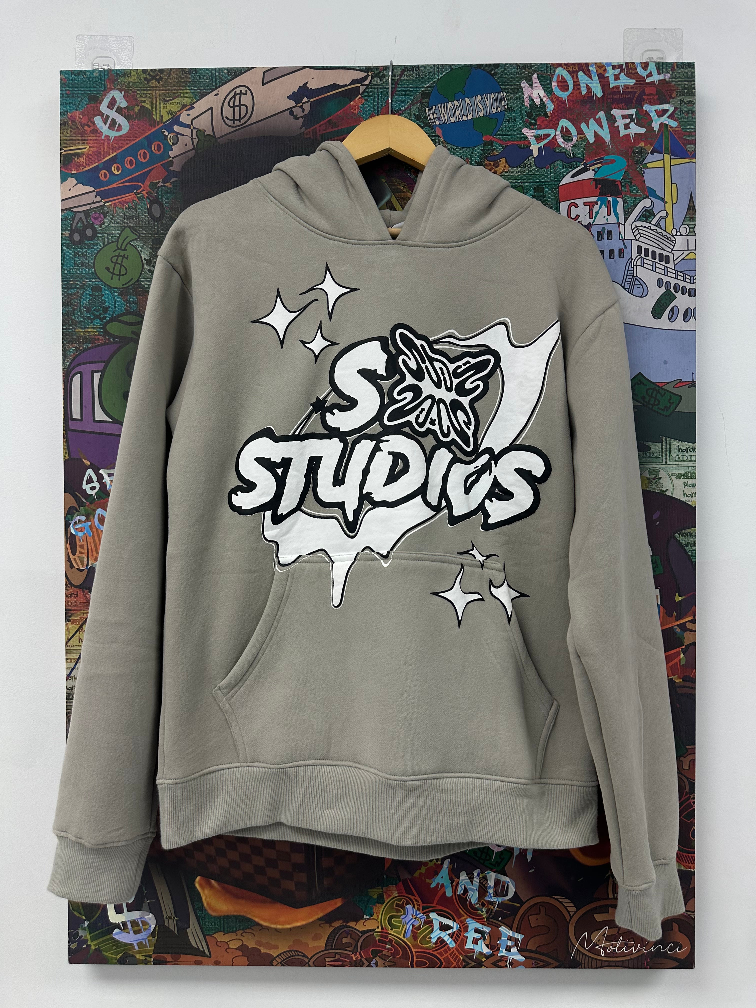 SB Studios Hoodie Grey White (S-XXL) New