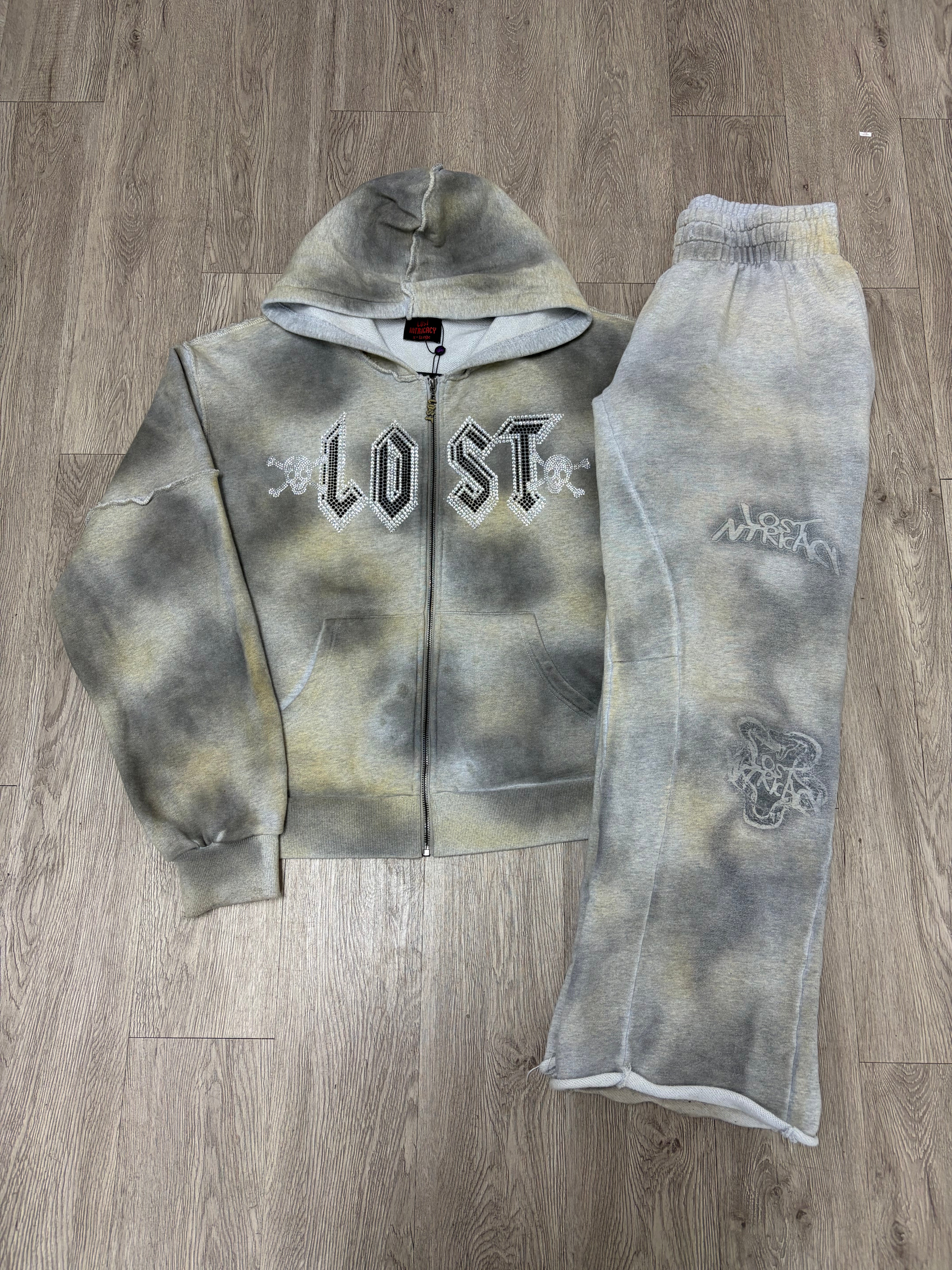 Lost Intricacy Grey Sweatsuit
