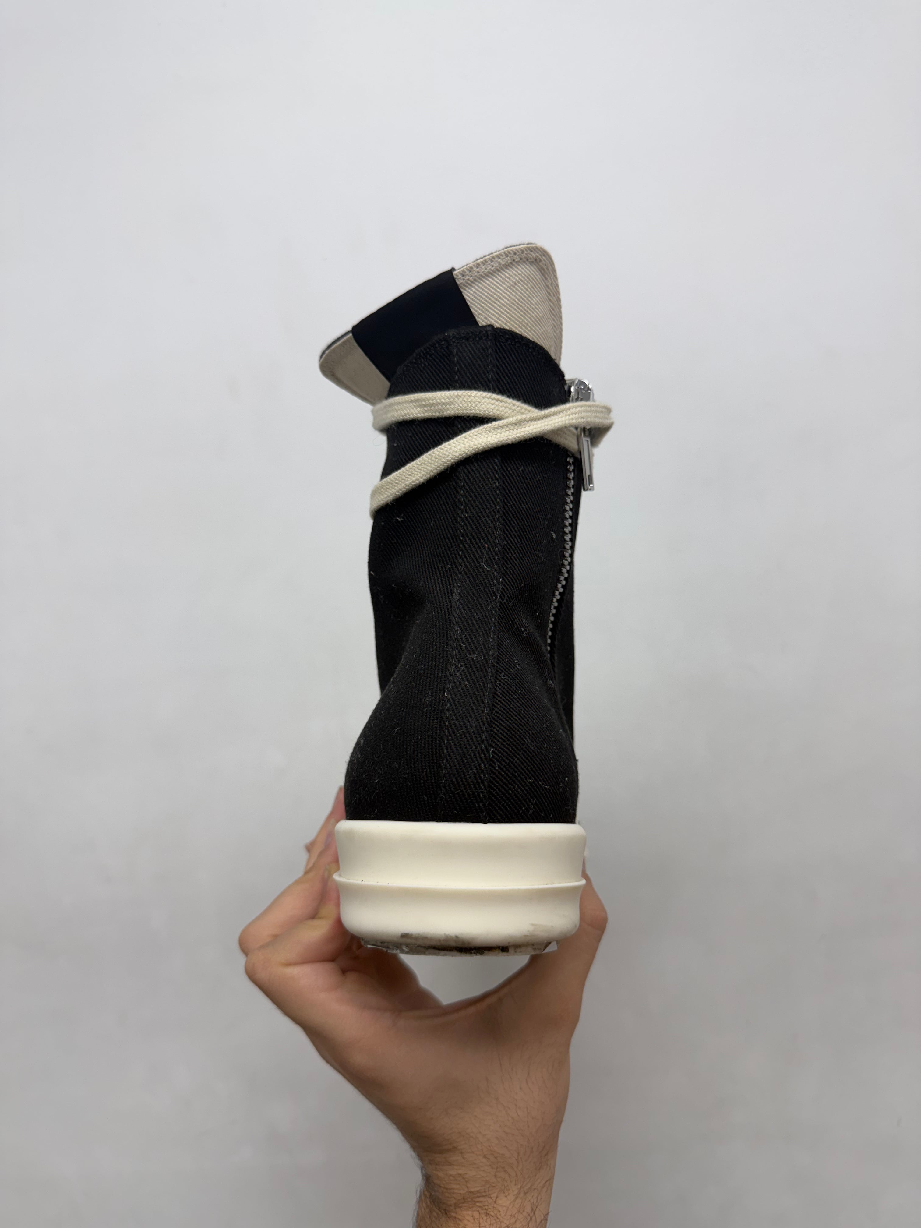 Rick Owens Black & Milk DRKSHDW Hollywood Ramone High Sneakers