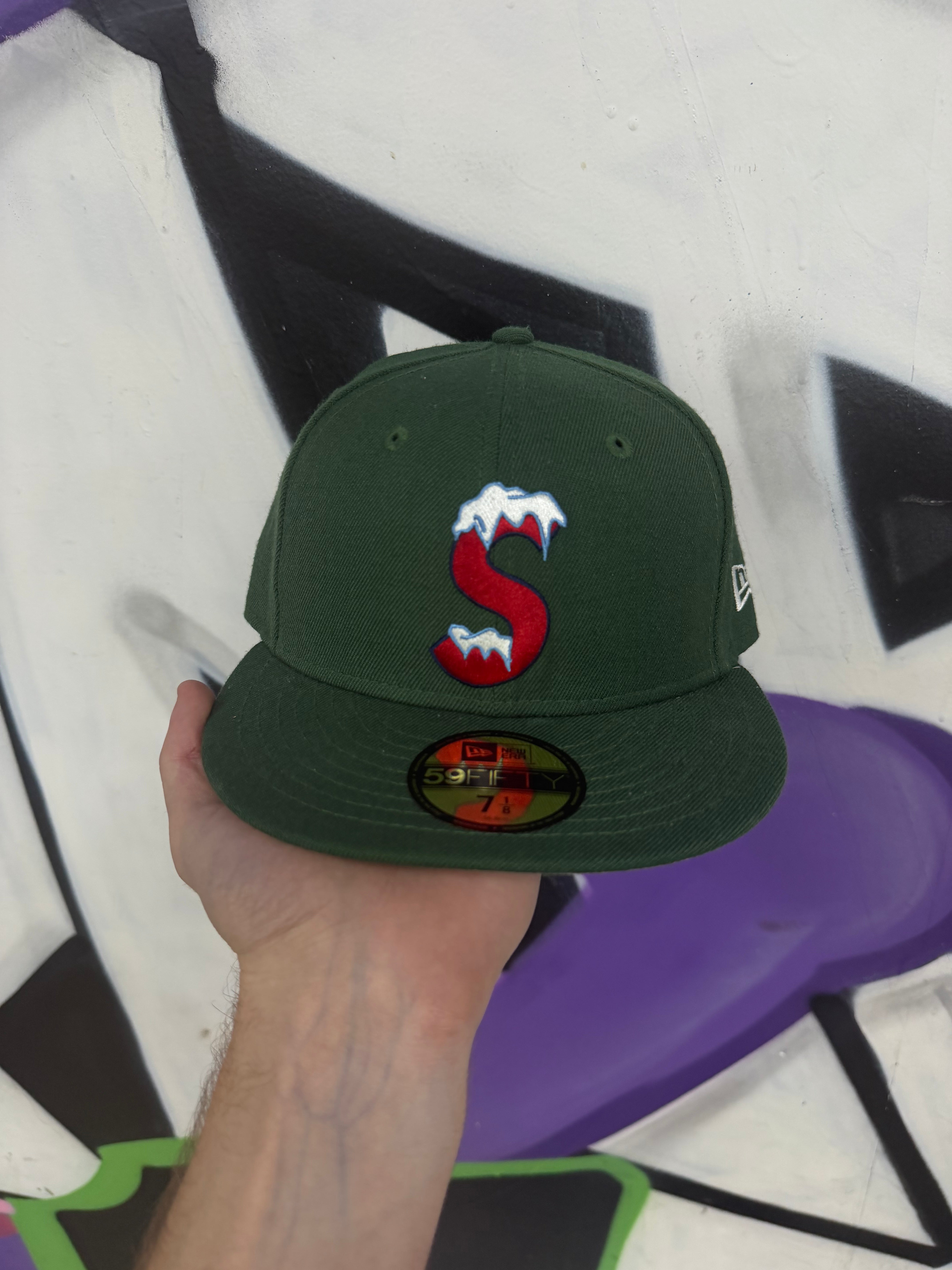 Supreme Green Red Frozen Hat