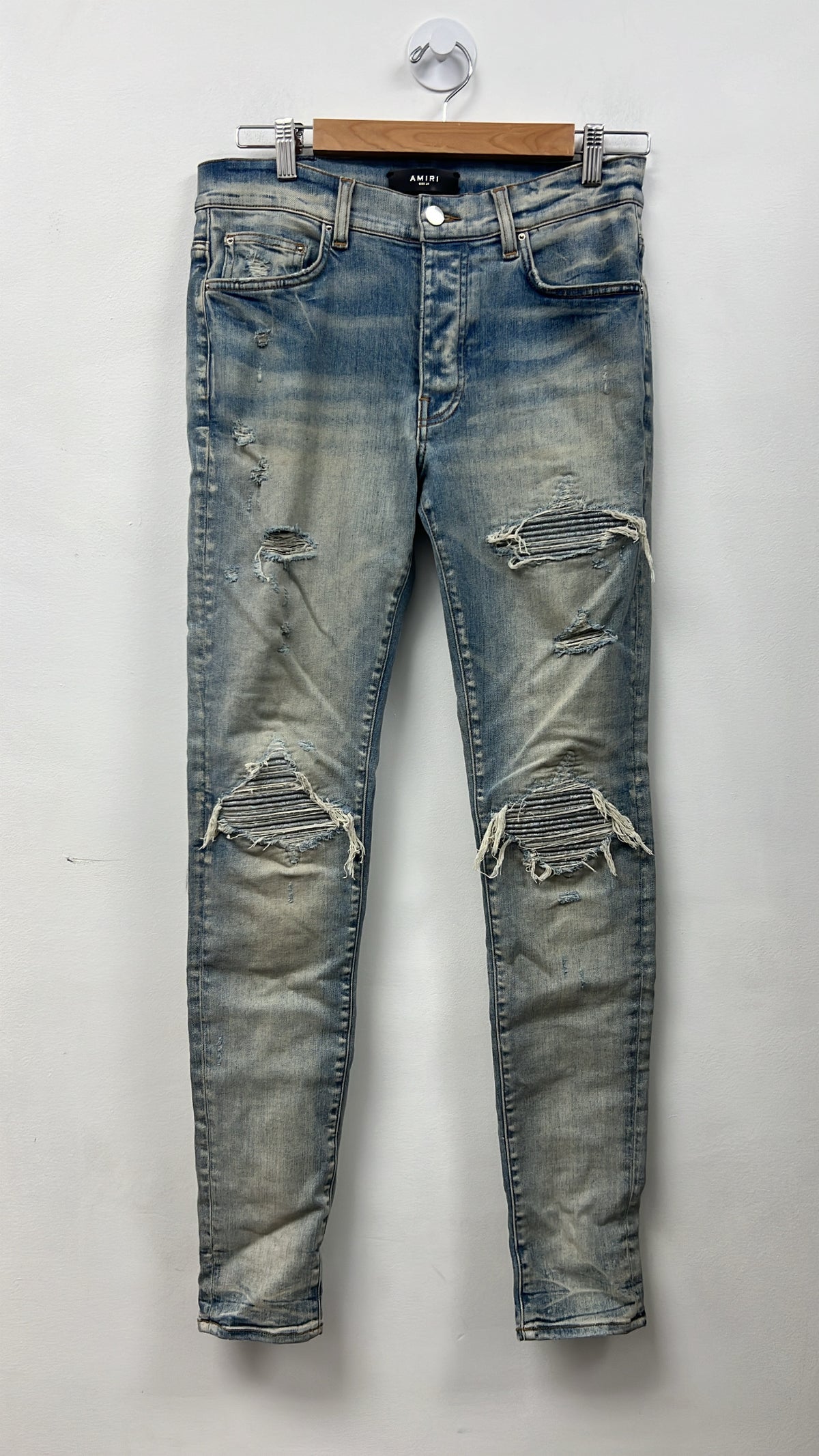 Amiri MX1 Denim Denim Bandana Patch Jeans
