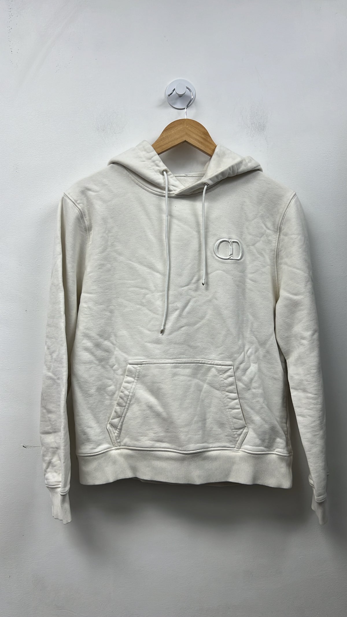 Dior White White CD Logo Hoodie