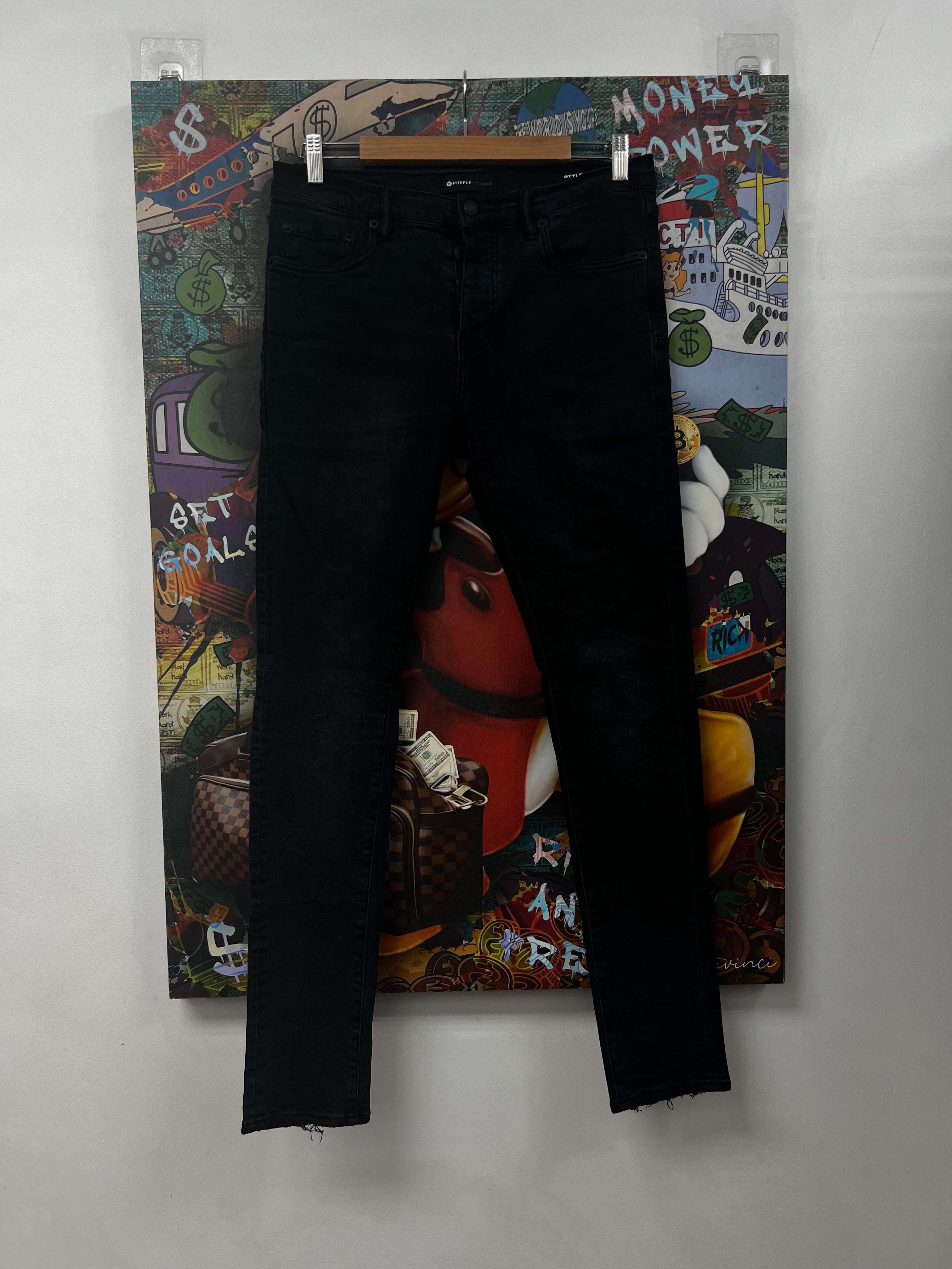 Purple Brand Black P001 Jeans