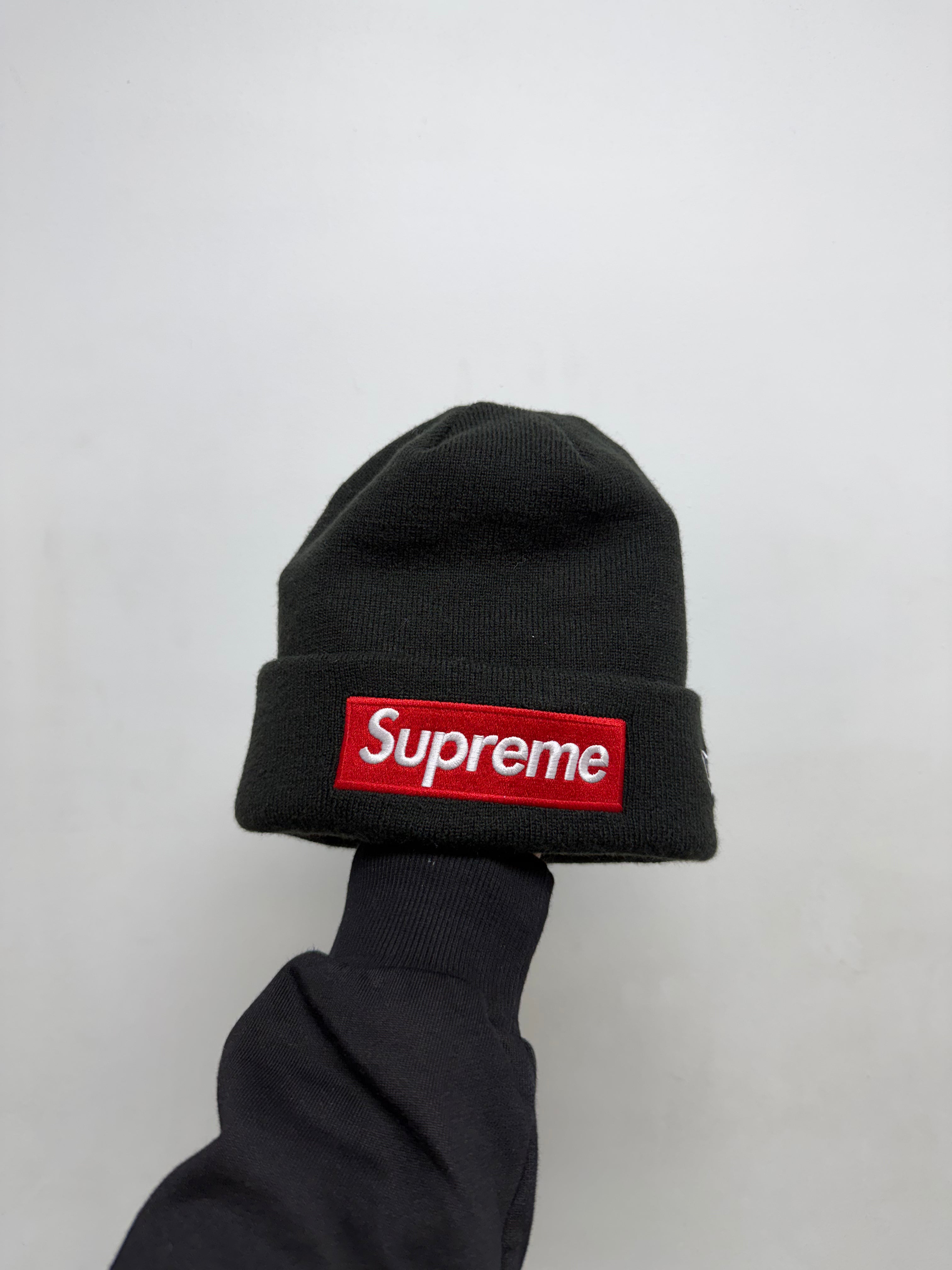 Supreme Black Red Box Logo Beanie