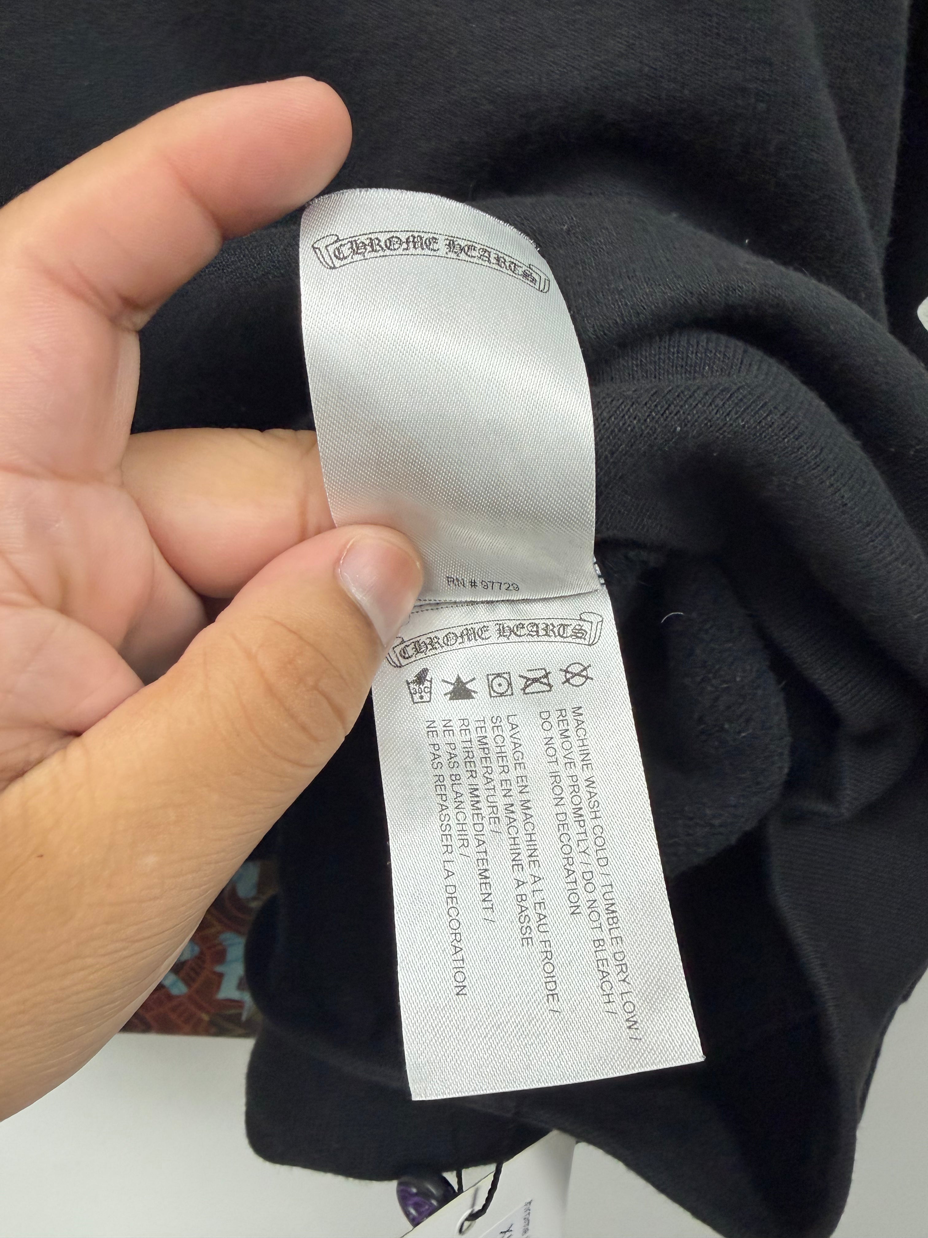 Chrome Hearts Black Floral Horseshoe Hoodie