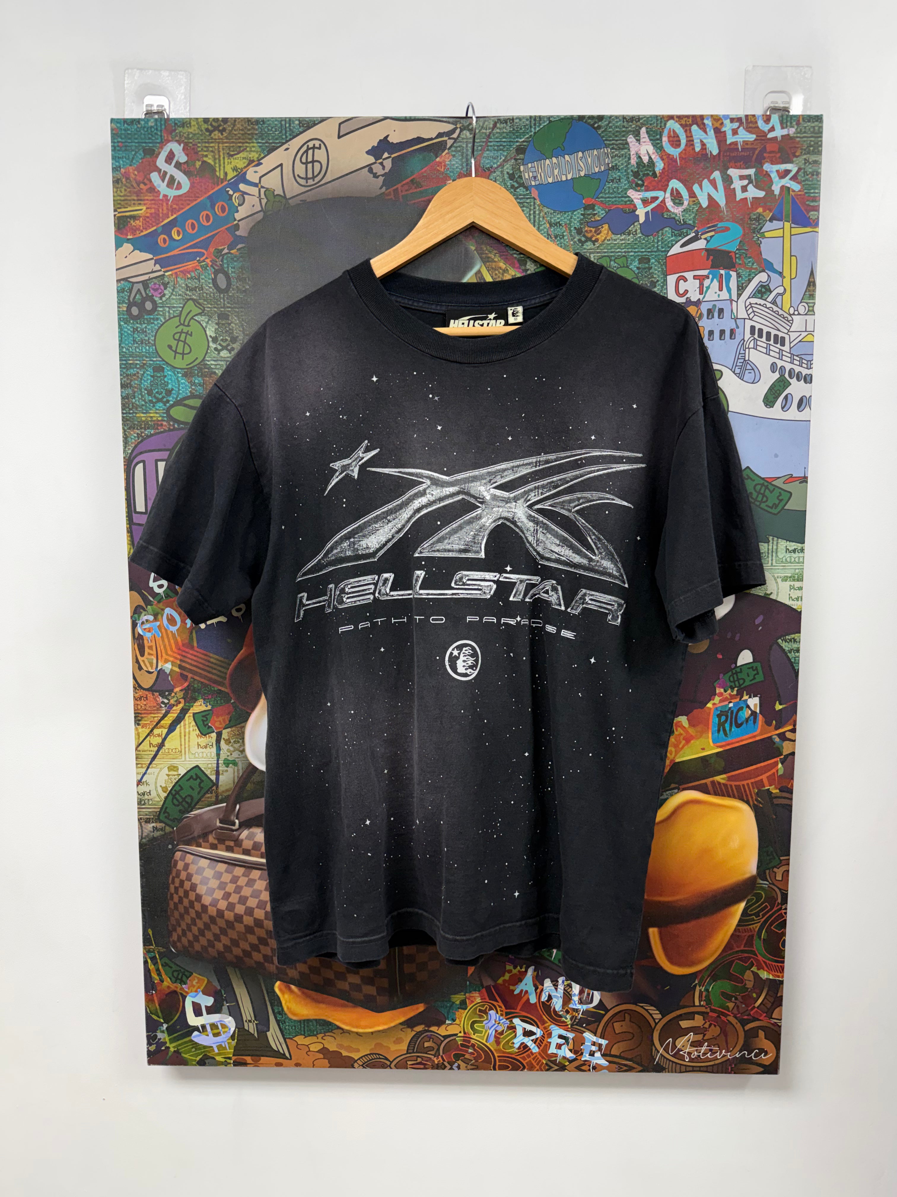 Hellstar Black Chrome Sport Logo Tee