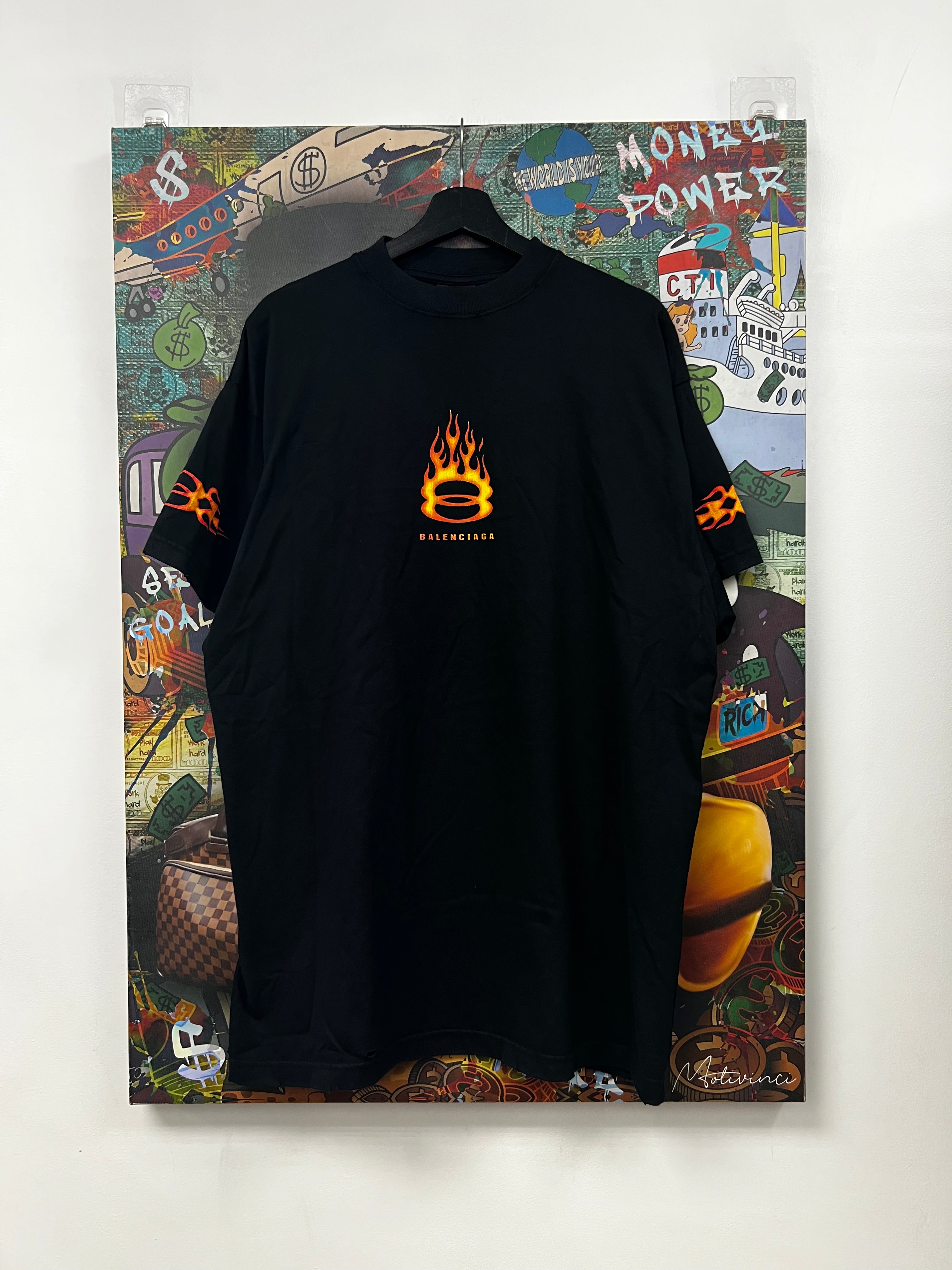 Balenciaga Black Flame Unity (3) Tee