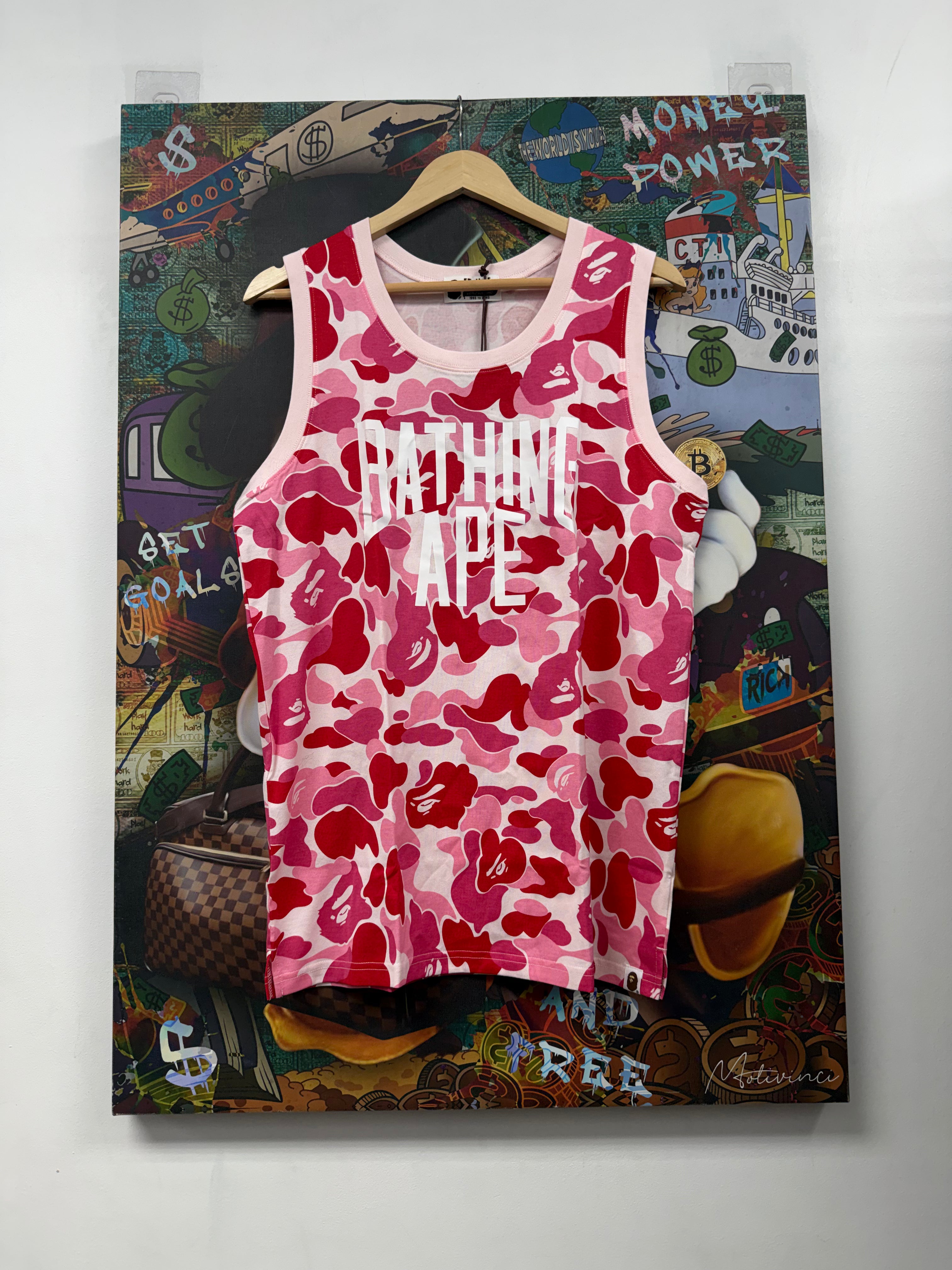 BAPE Pink Camo Sleeveless Tee