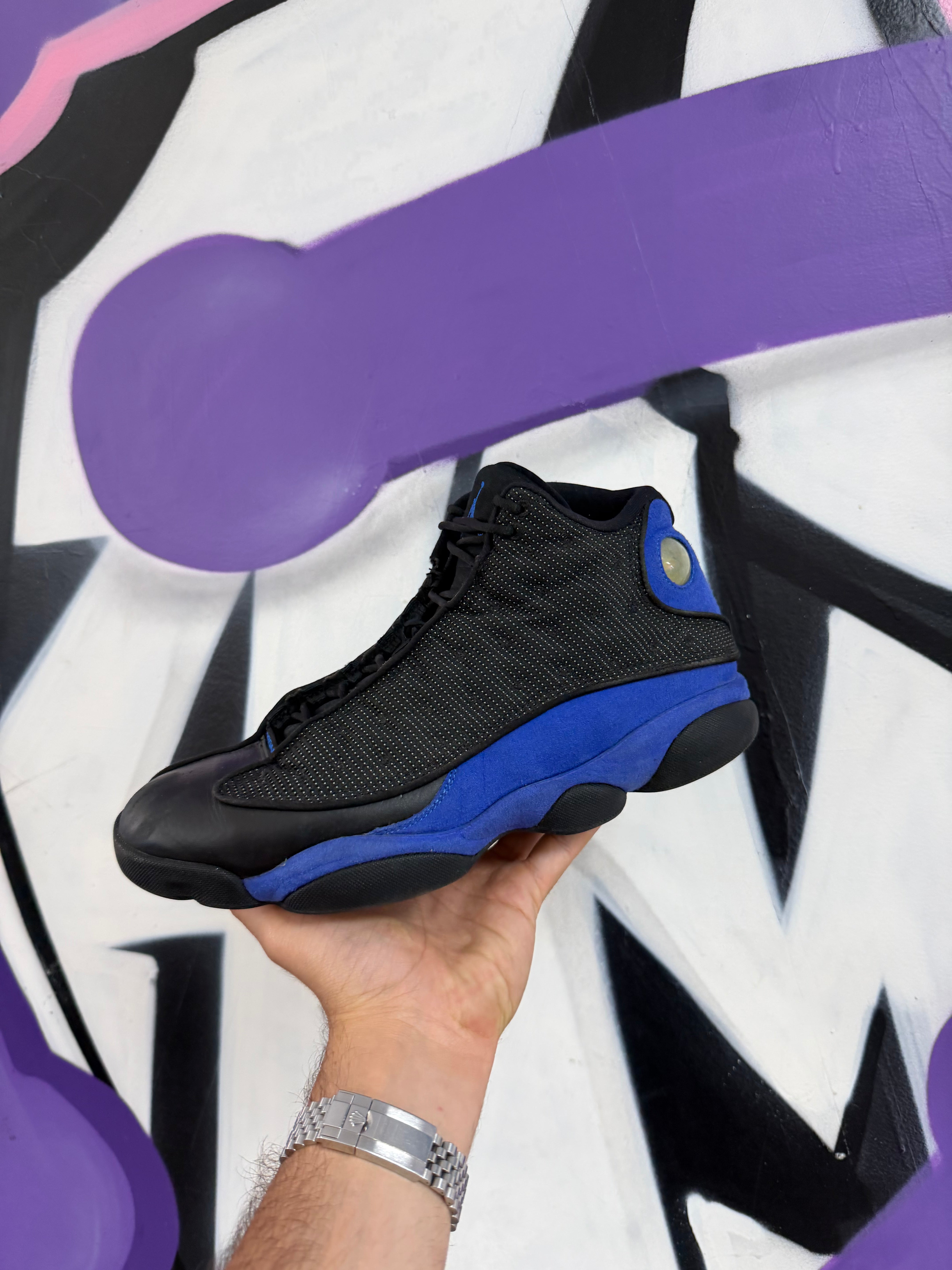 Jordan 13 Black Hyper Royal Sneakers