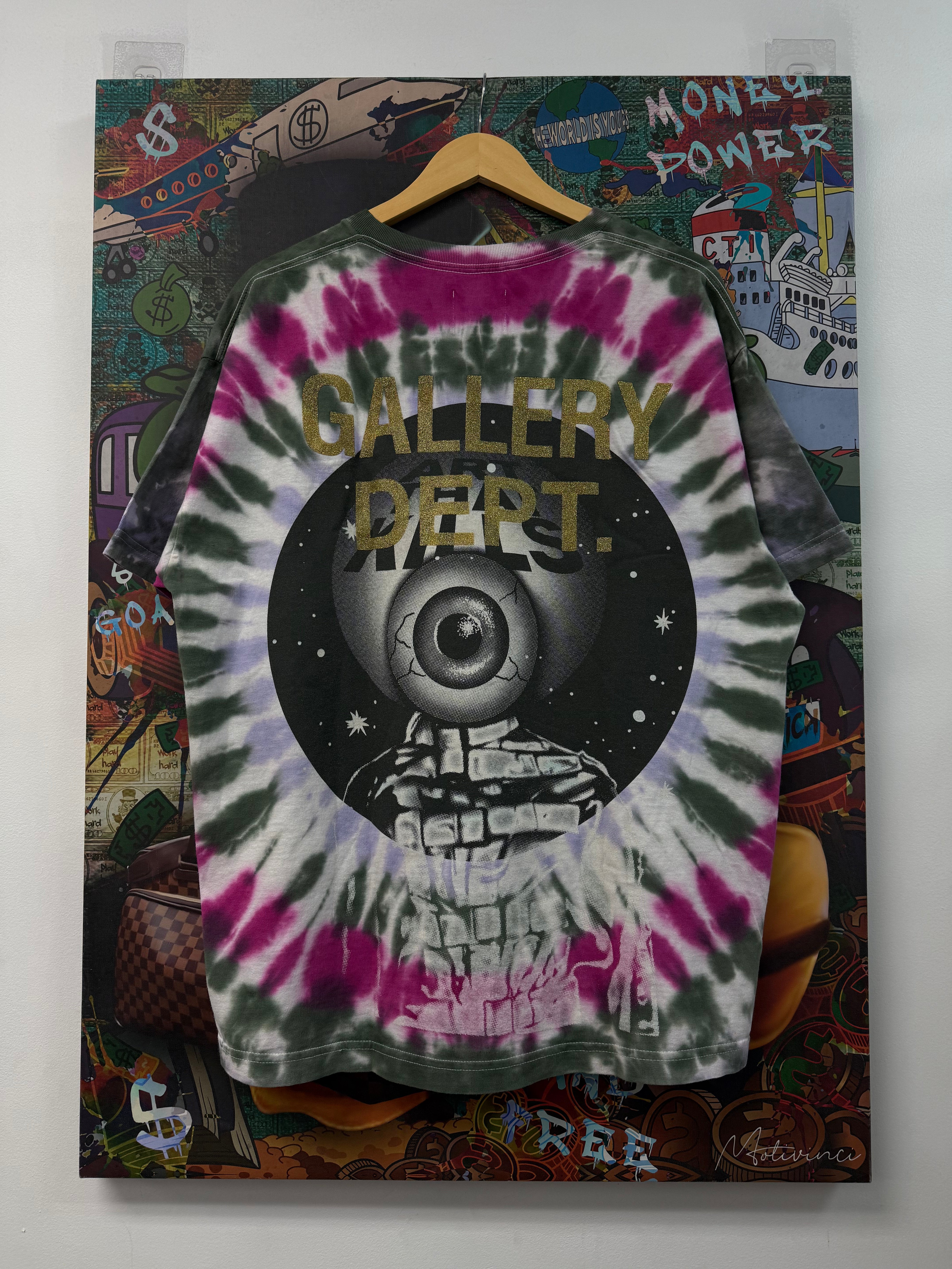 Gallery Dept Purple Green Tie Dye G-Ball Tee