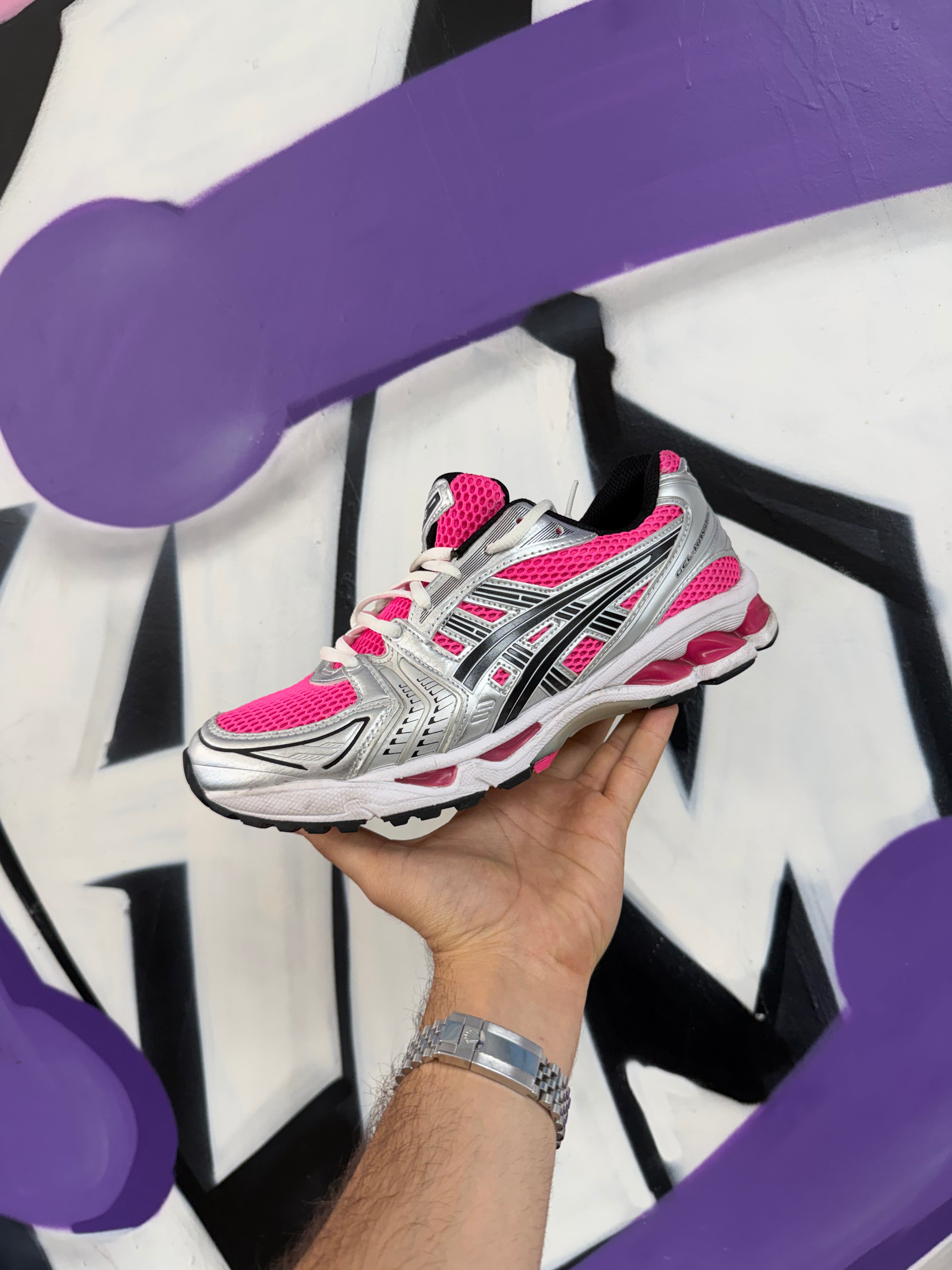 ASICS Pink Glo Kayano 14 Sneakers