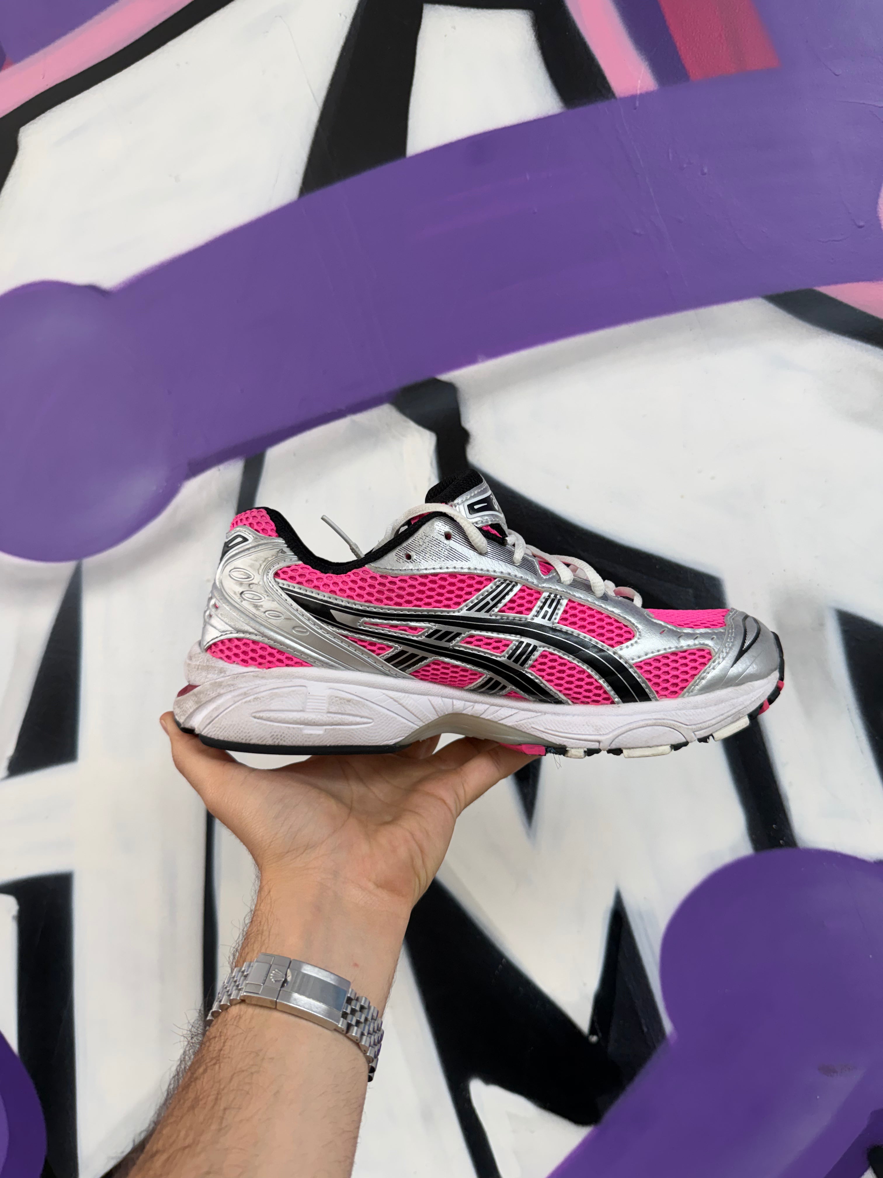 ASICS Pink Glo Kayano 14 Sneakers