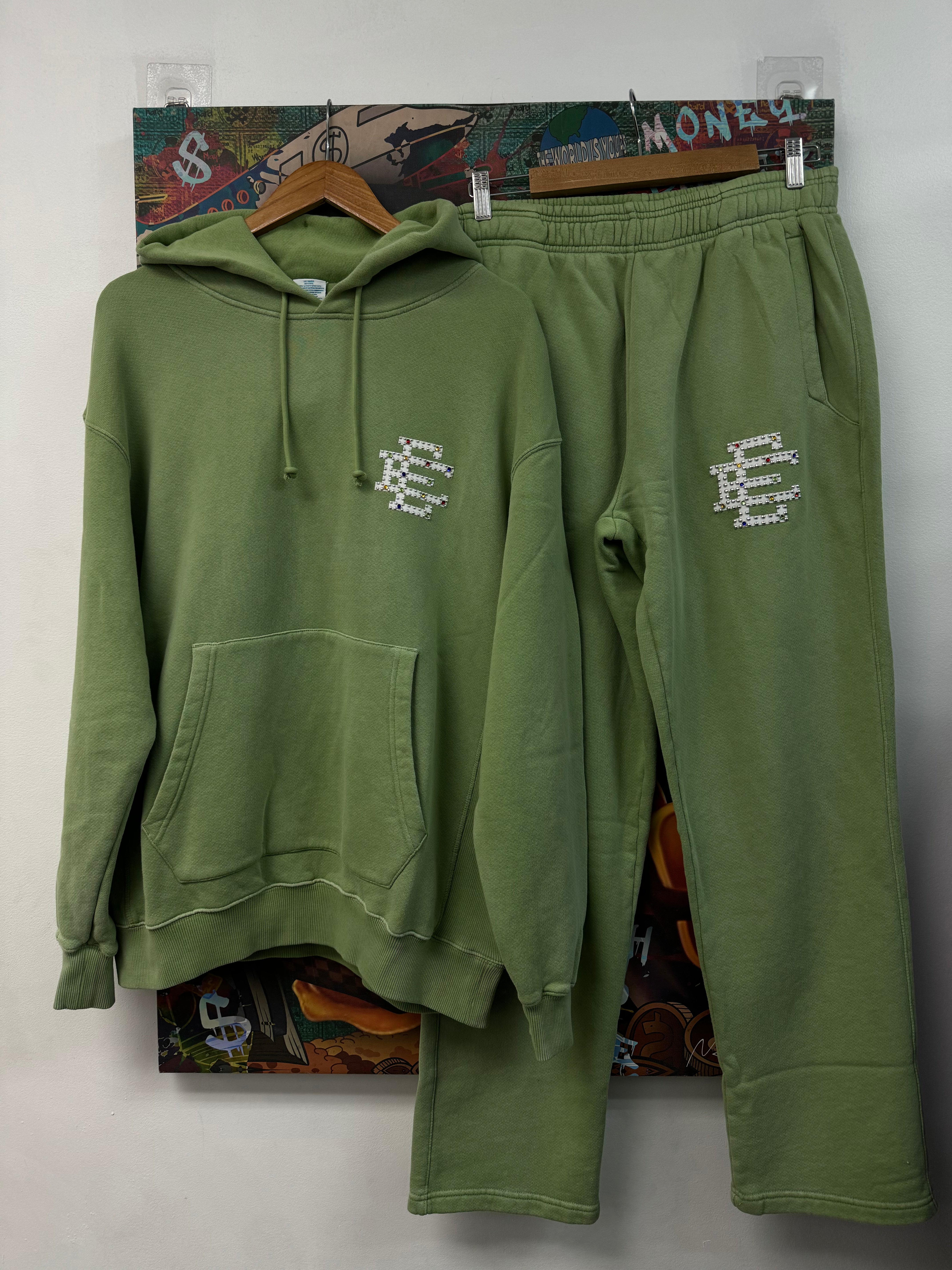 Eric Emanuel Green Swarovski Sweatsuit