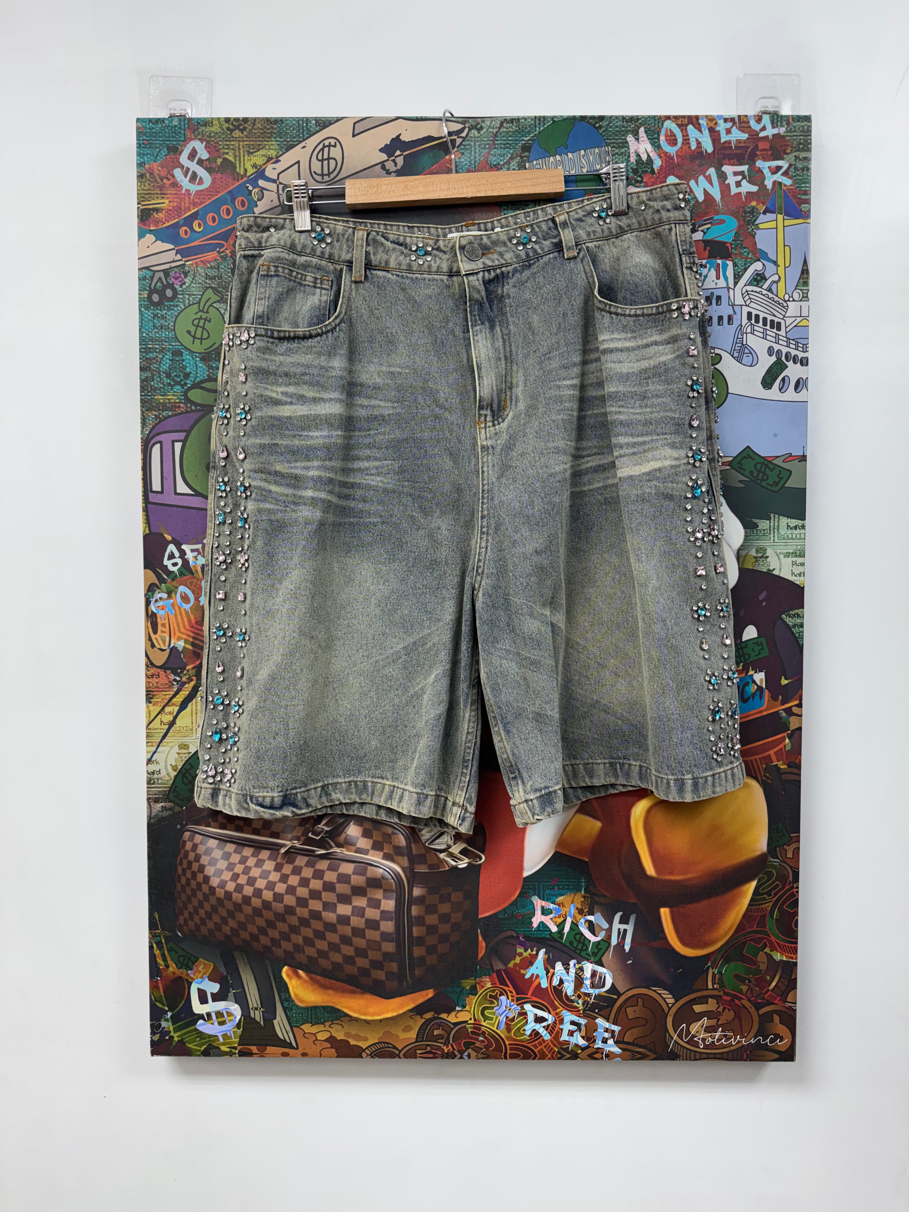 Vale Light Wash Candy Shorts