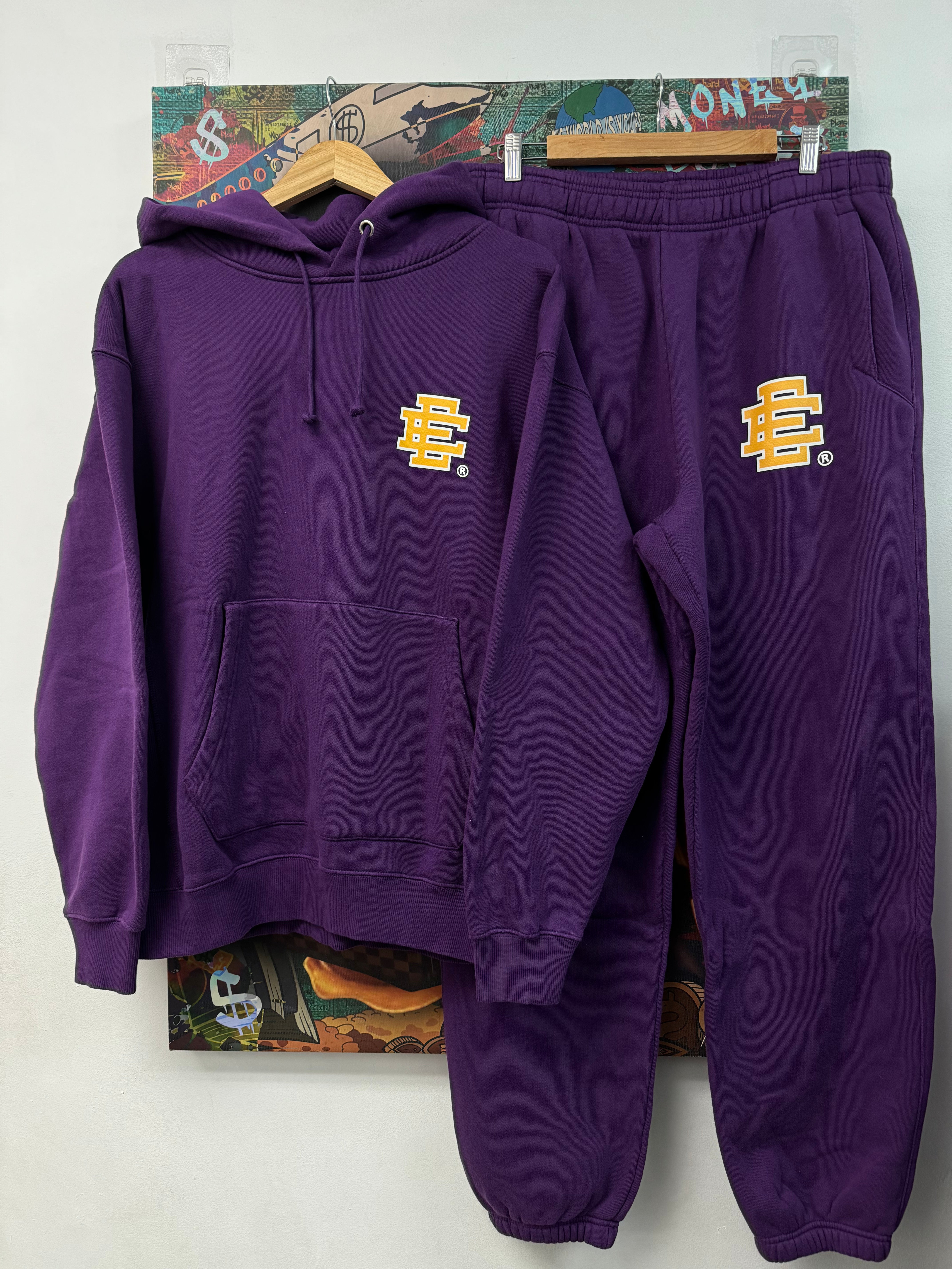 Eric Emanuel Purple Yellow Sweatsuit