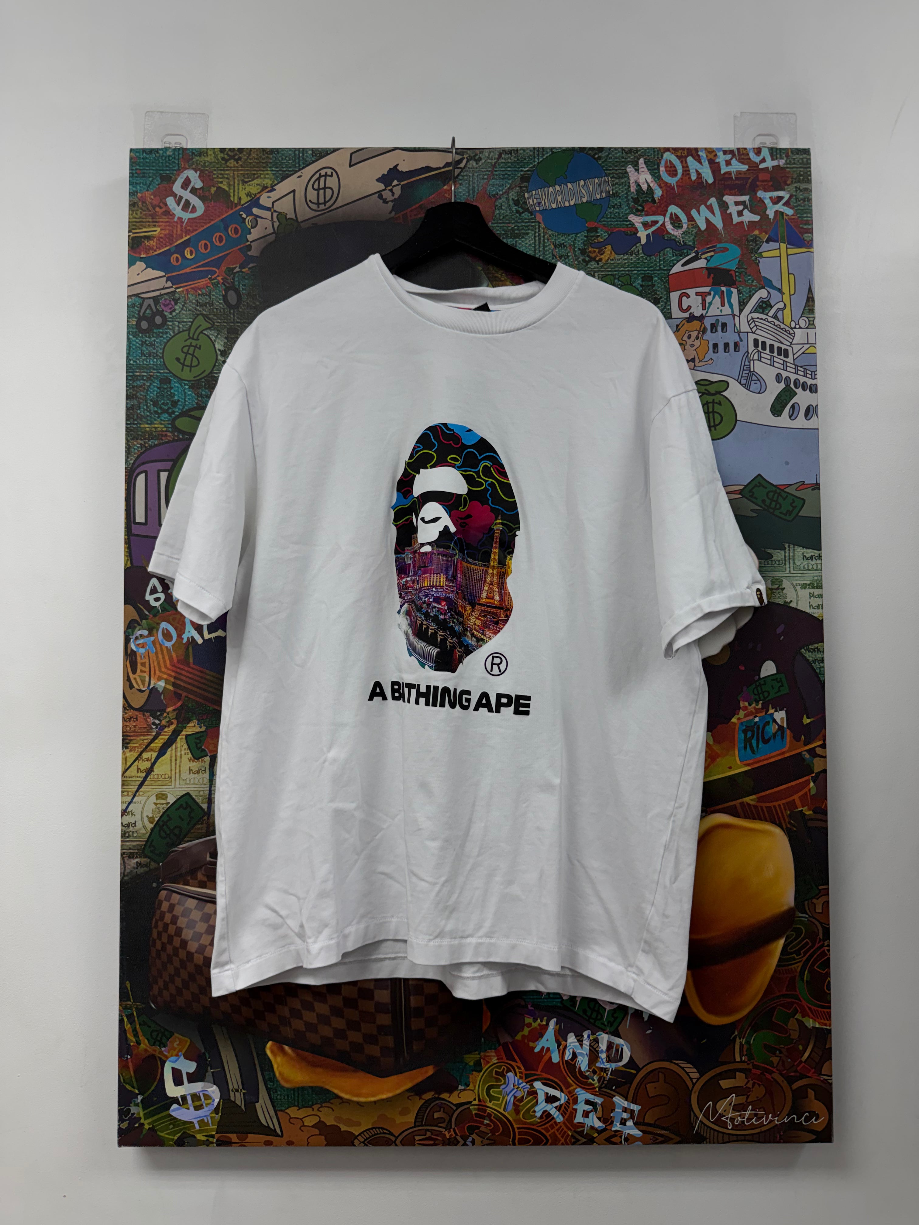 BAPE White F1 Head Tee