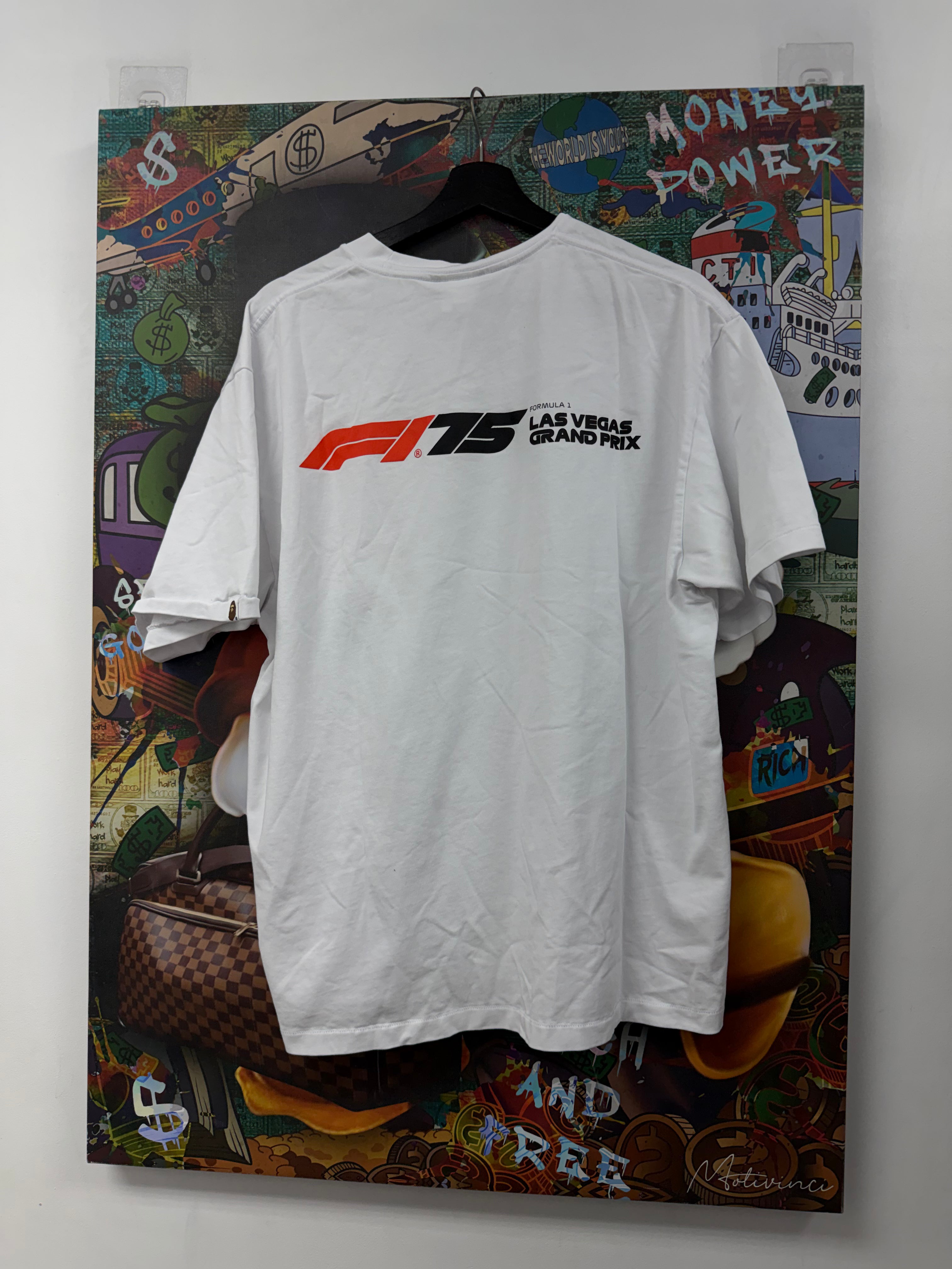 BAPE White F1 Head Tee