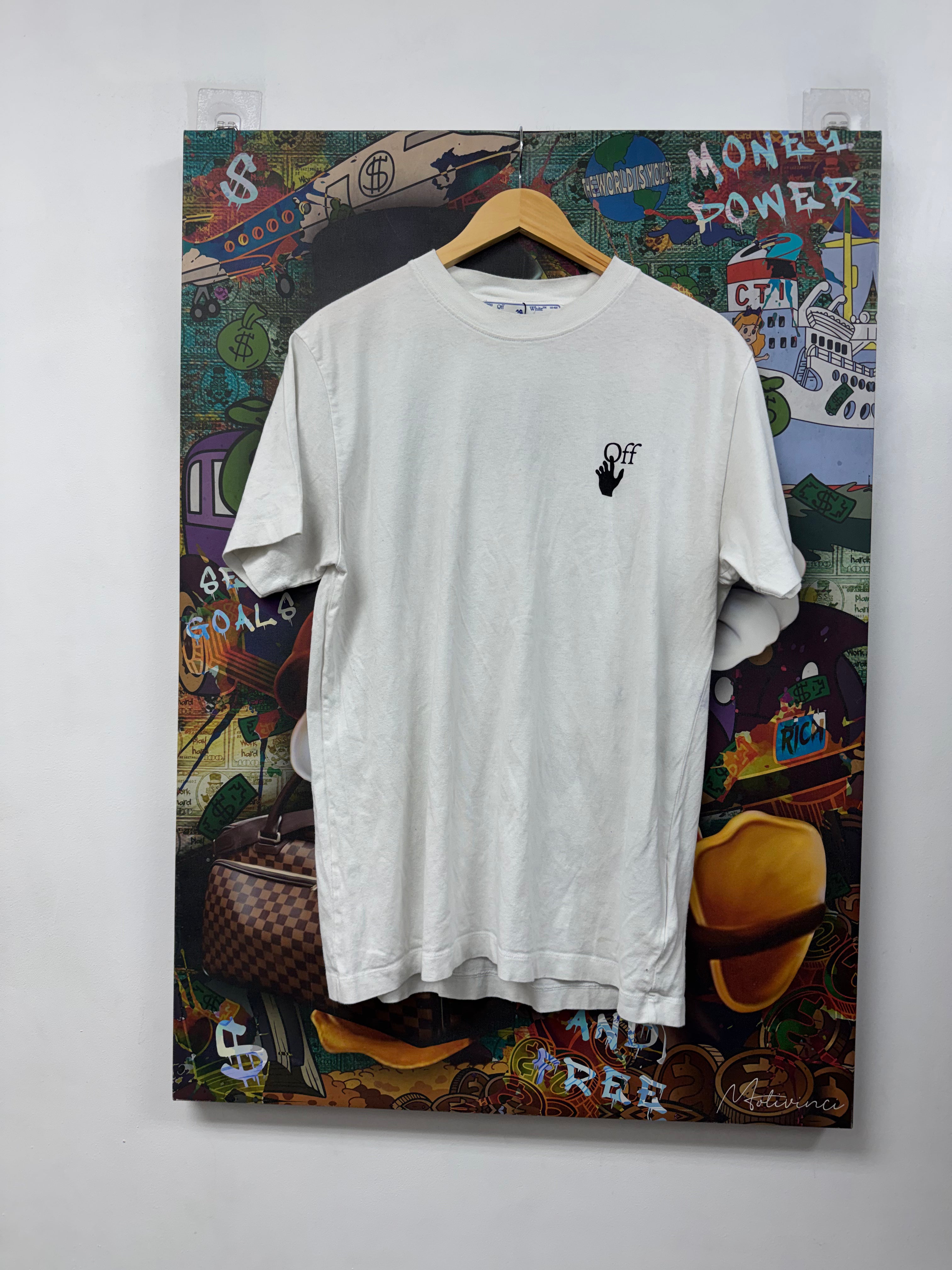 Off White White Black Gradient Arrow Tee