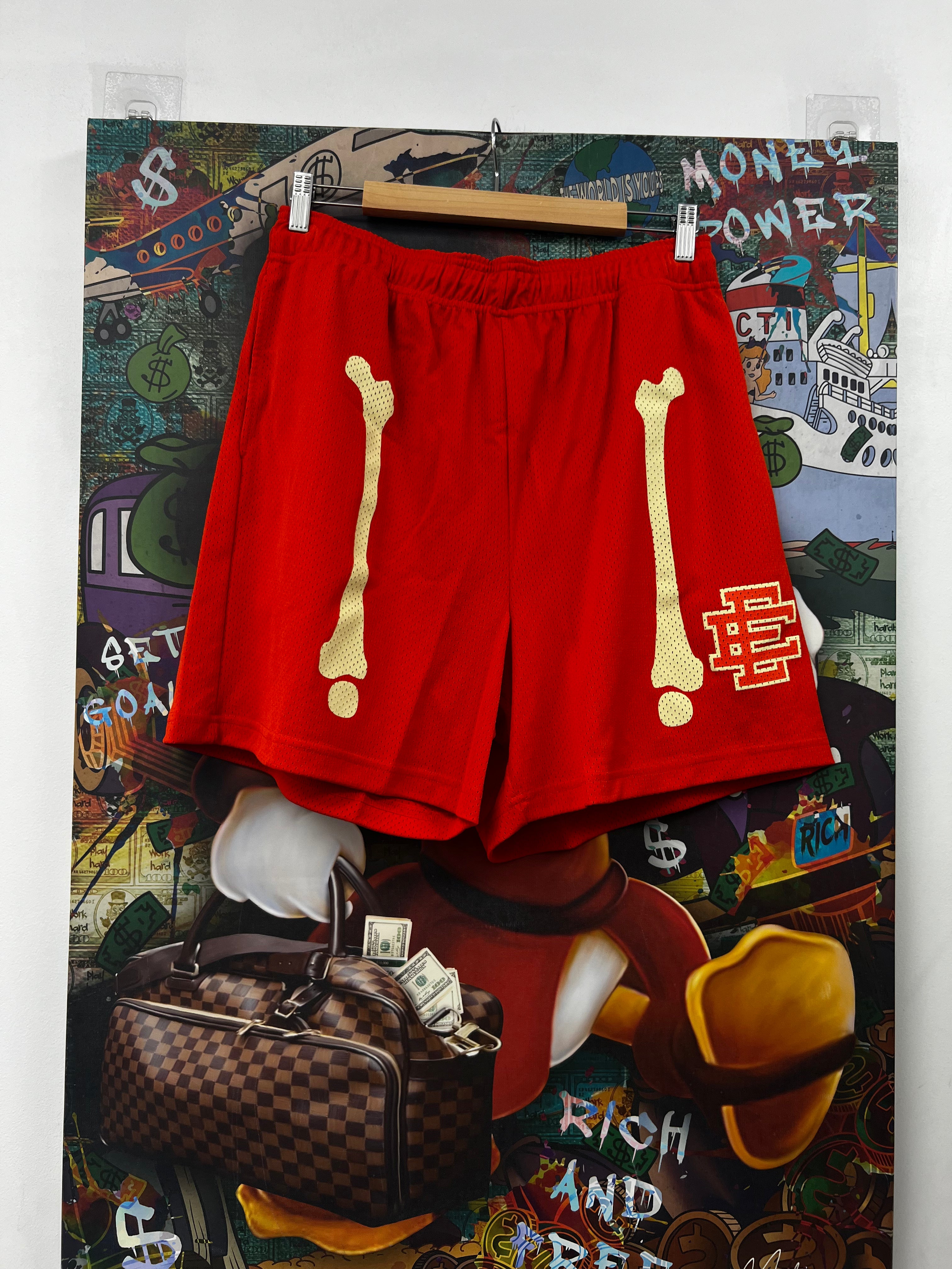 Eric Emanuel Orange Cream Bones Shorts