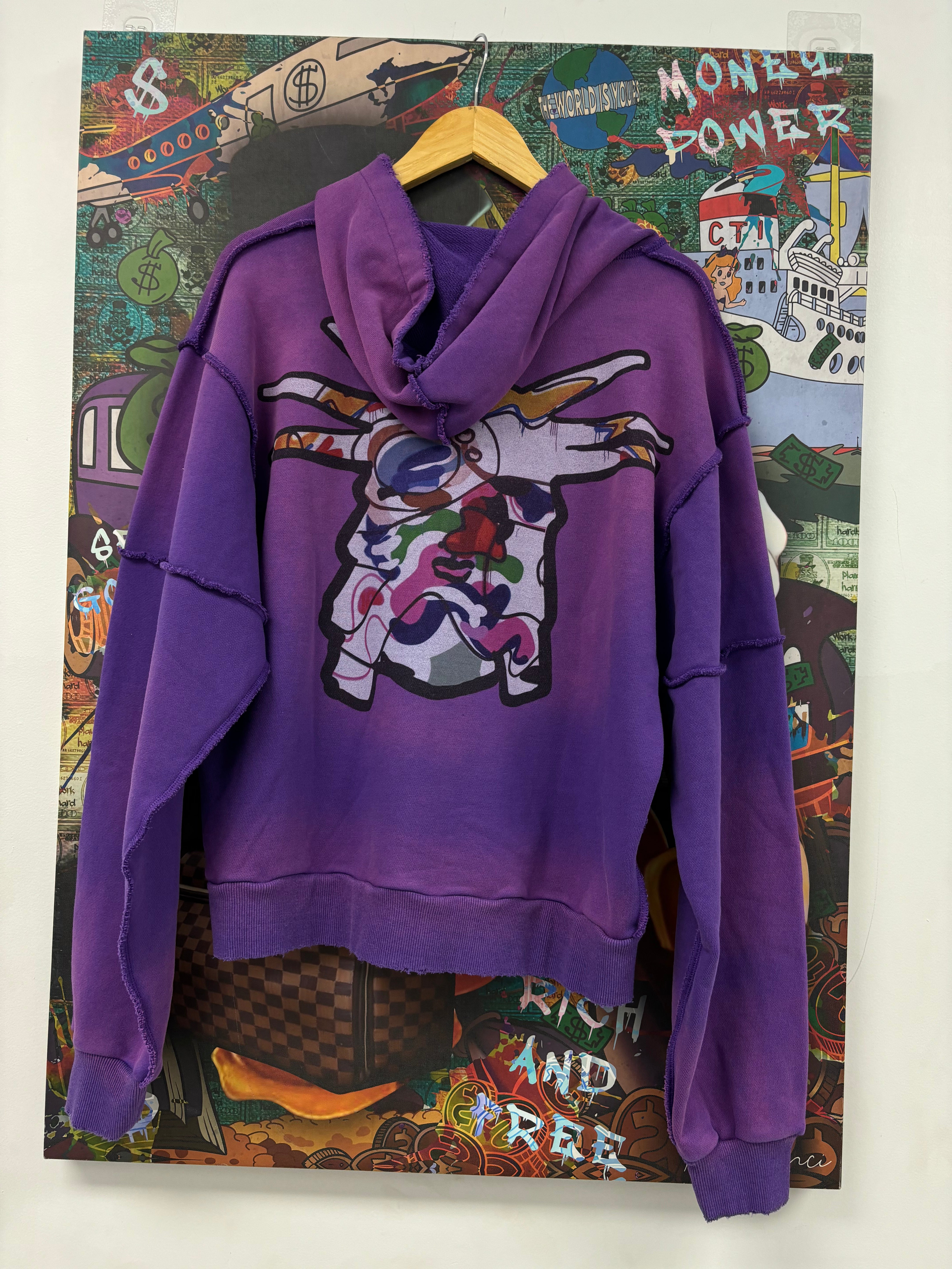 Lost "Don't Watch TV" Zip Up Purple Hoodie