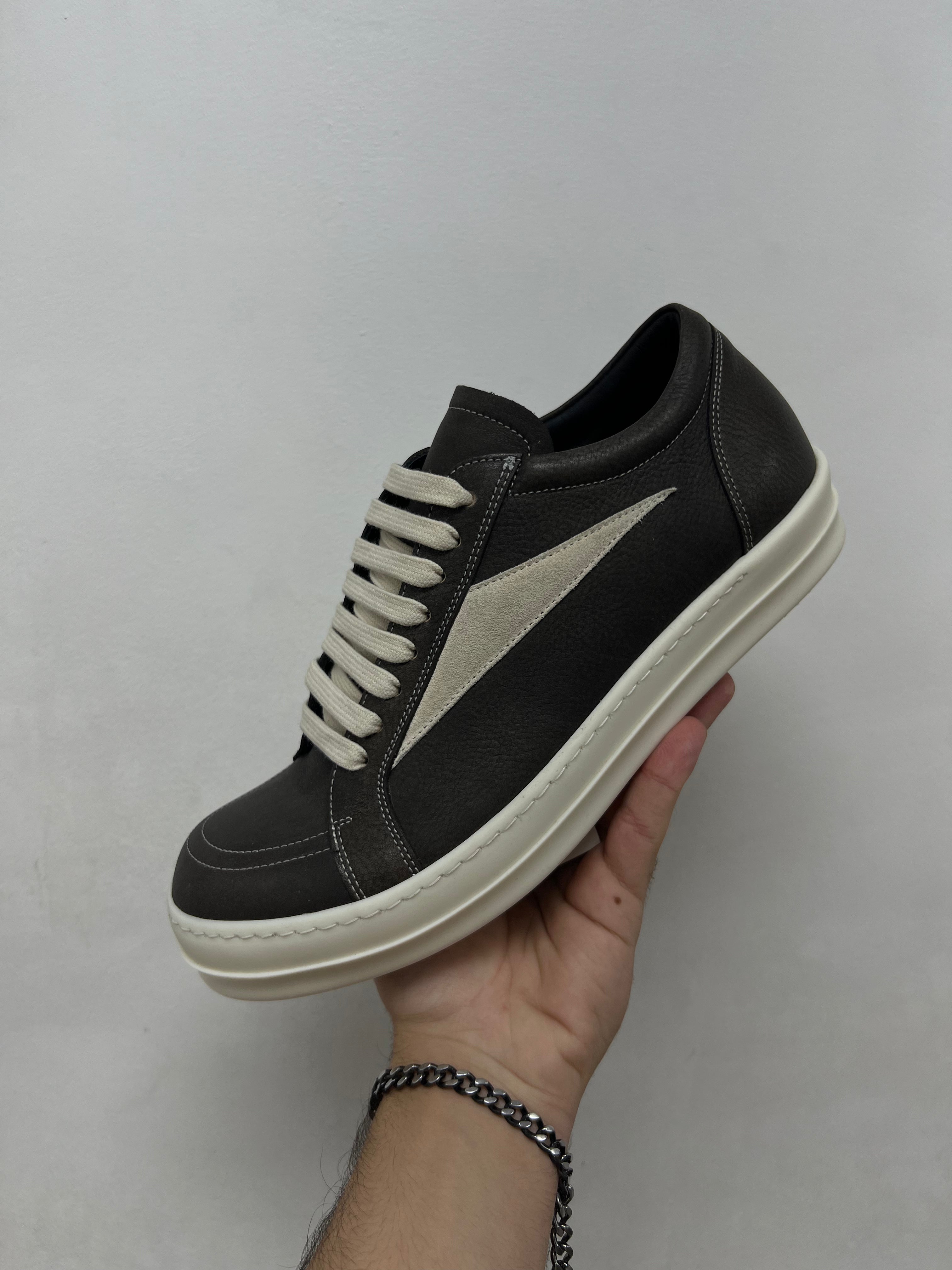 Rick Owens Washed Black Vintage Mainline Sneakers