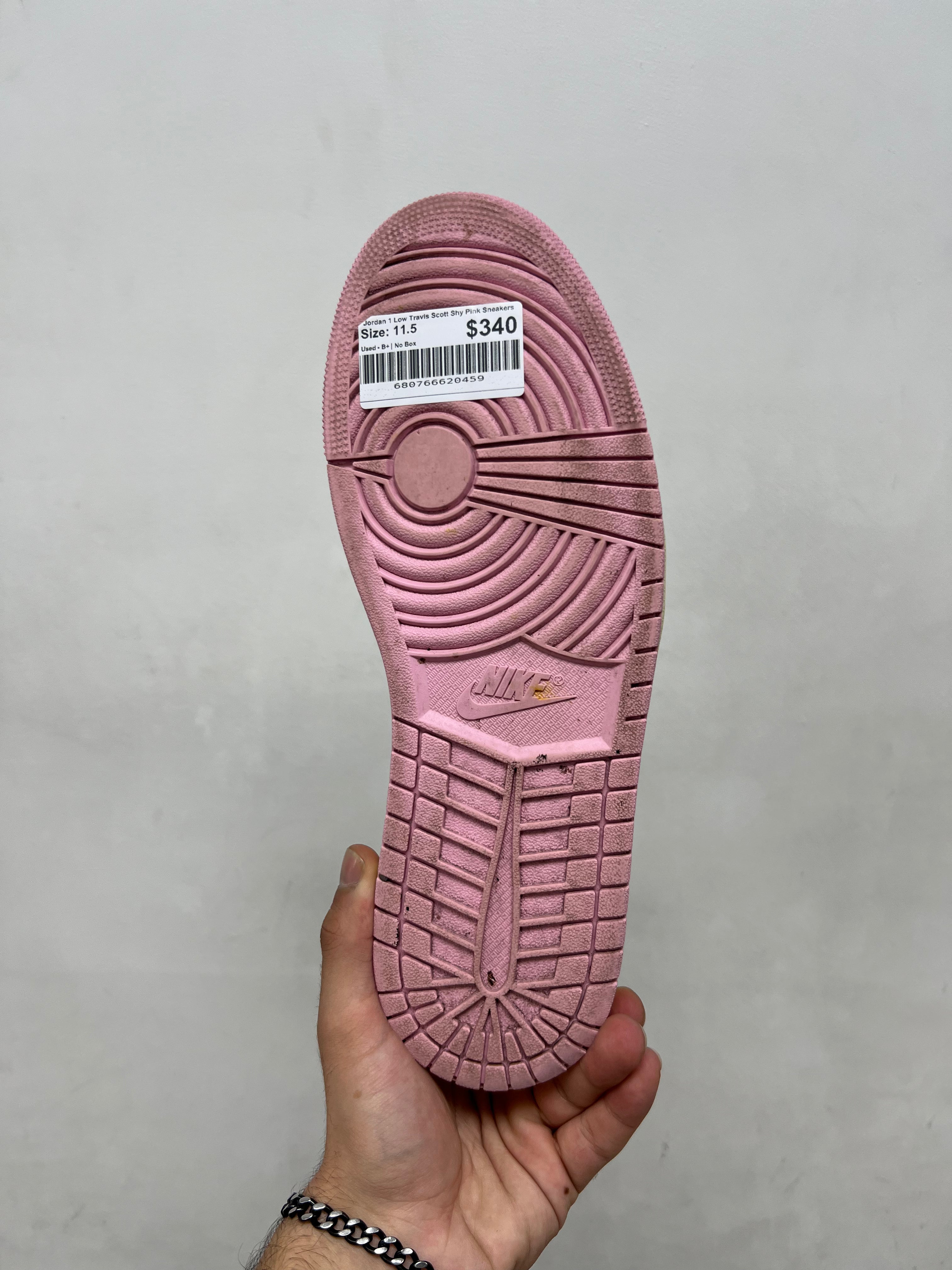 Jordan 1 Low Travis Scott Shy Pink Sneakers