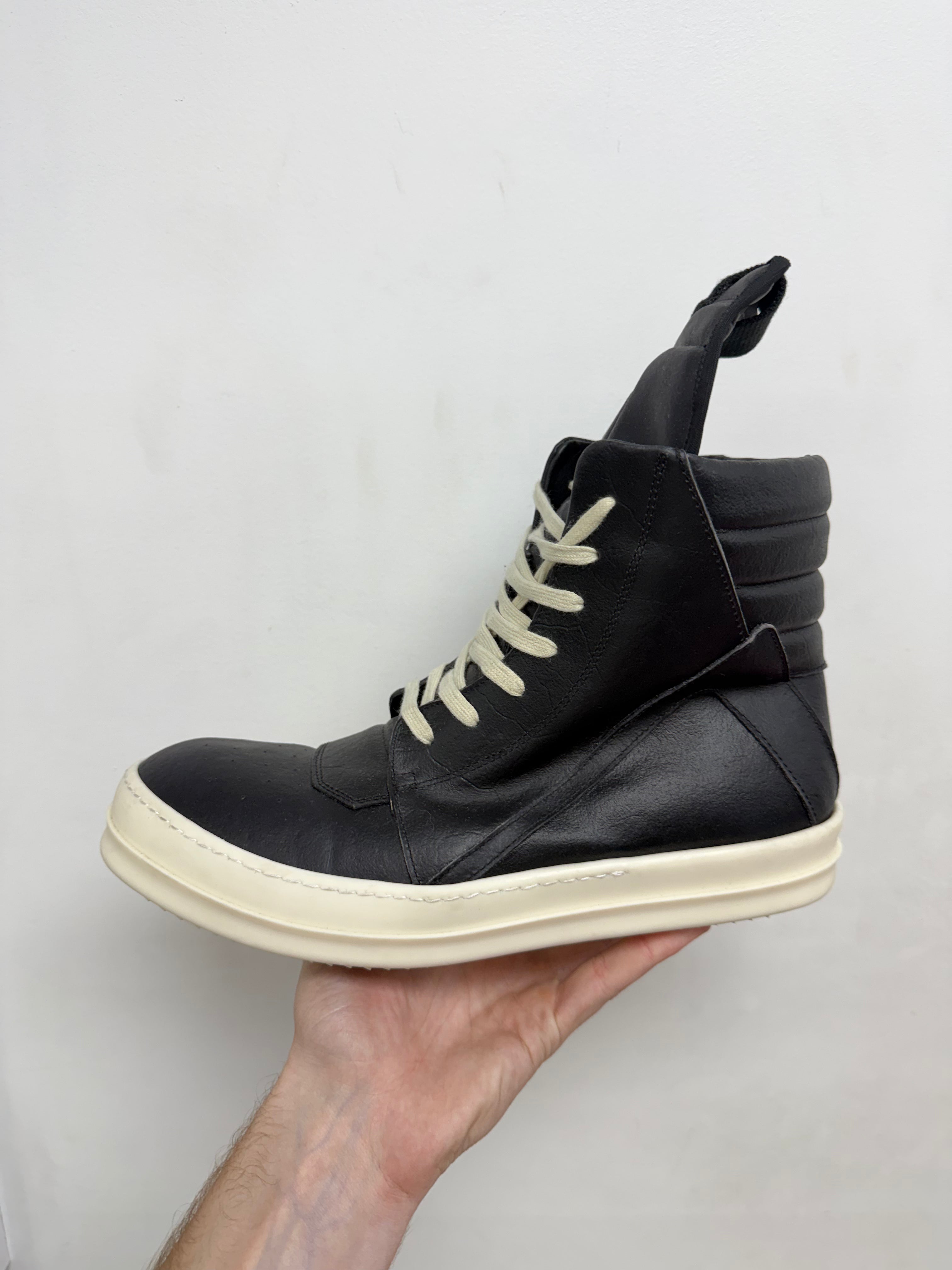 Rick Owens Black Geobasket Sneakers