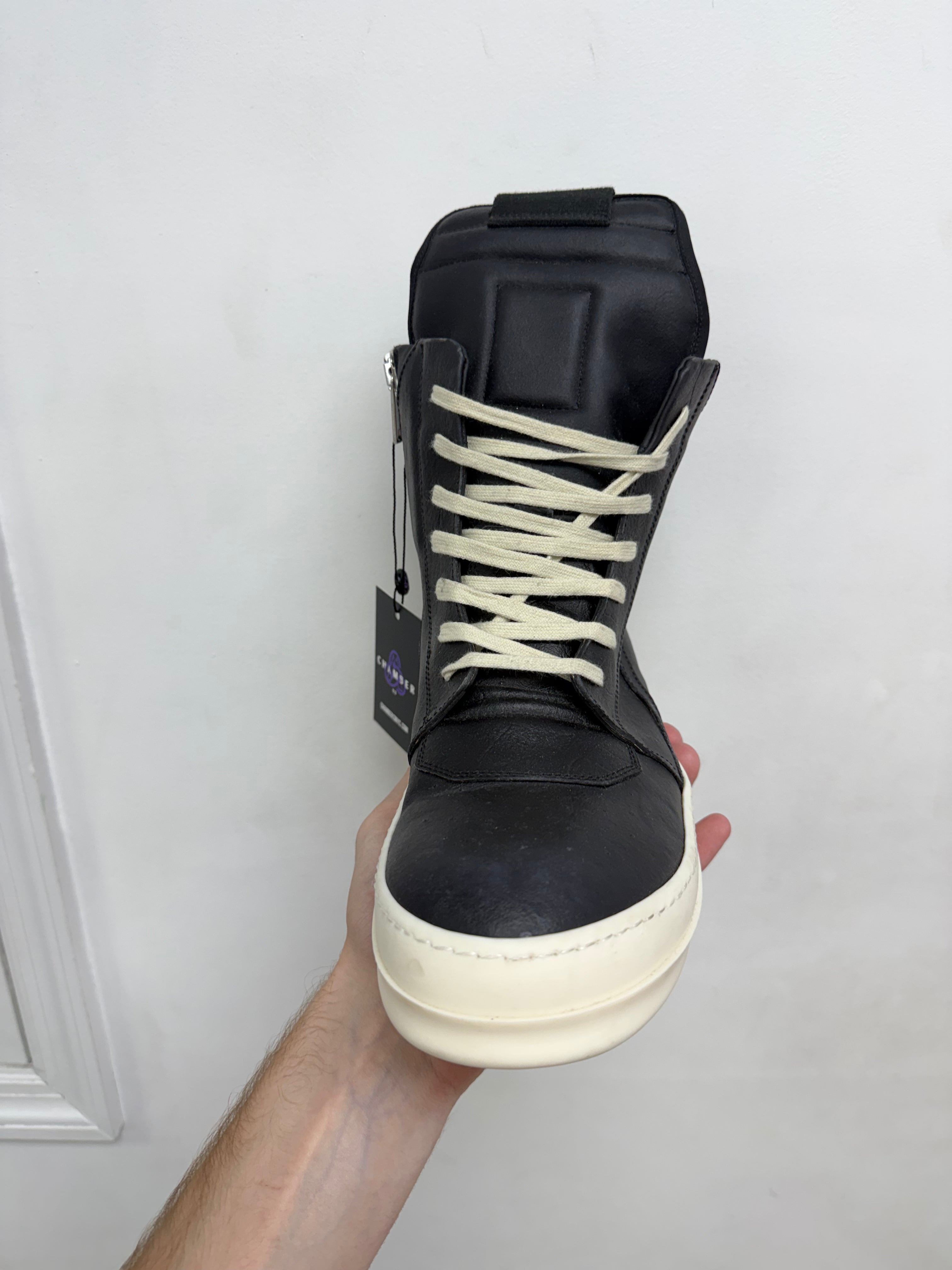 Rick Owens Black Geobasket Sneakers