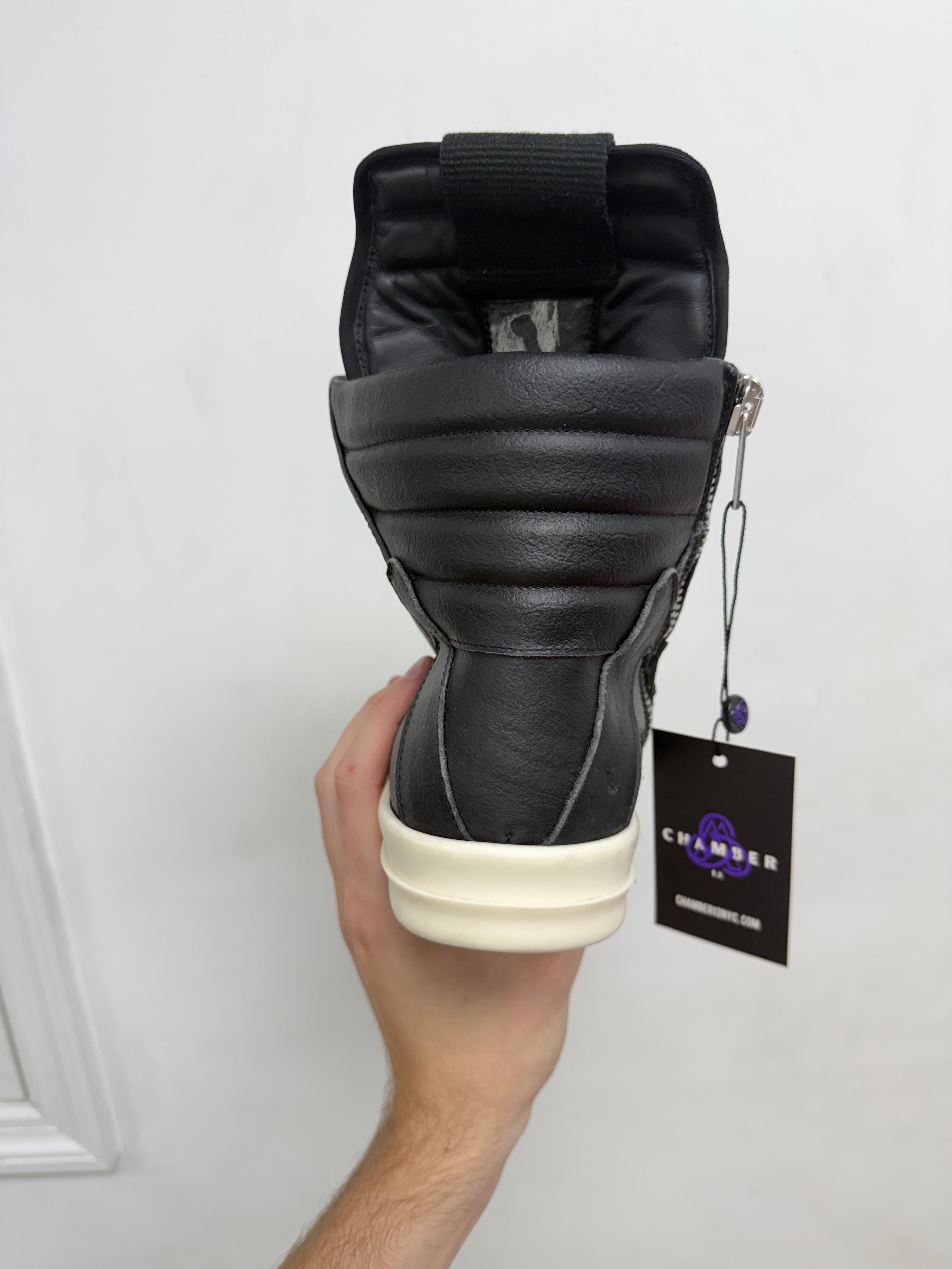 Rick Owens Black Geobasket Sneakers